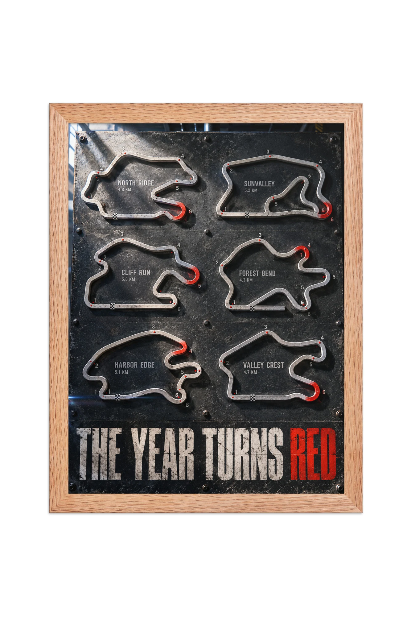 "The Year Turns Red" Premium Wooden Framed Poster