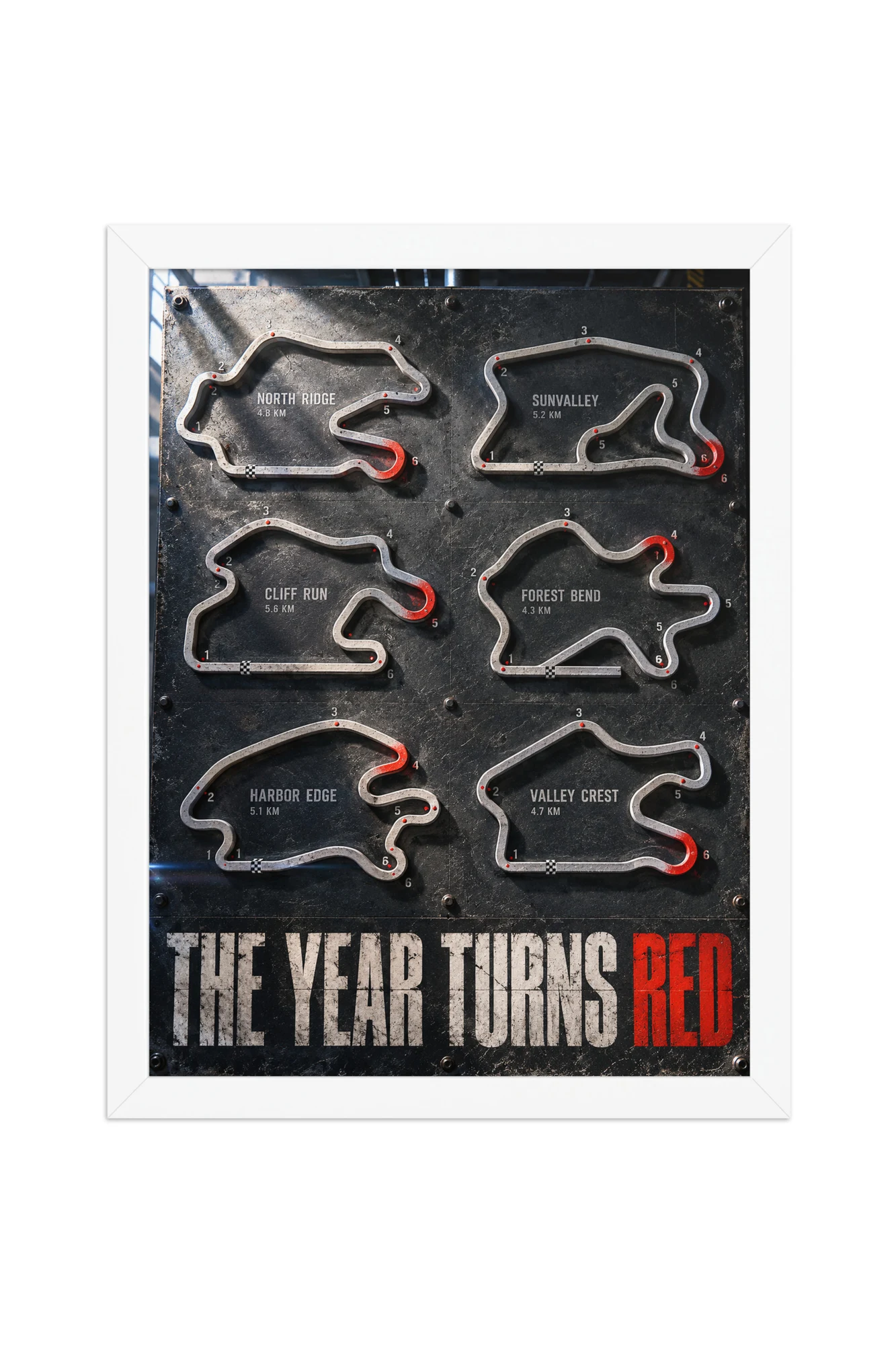 "The Year Turns Red" Premium Wooden Framed Poster
