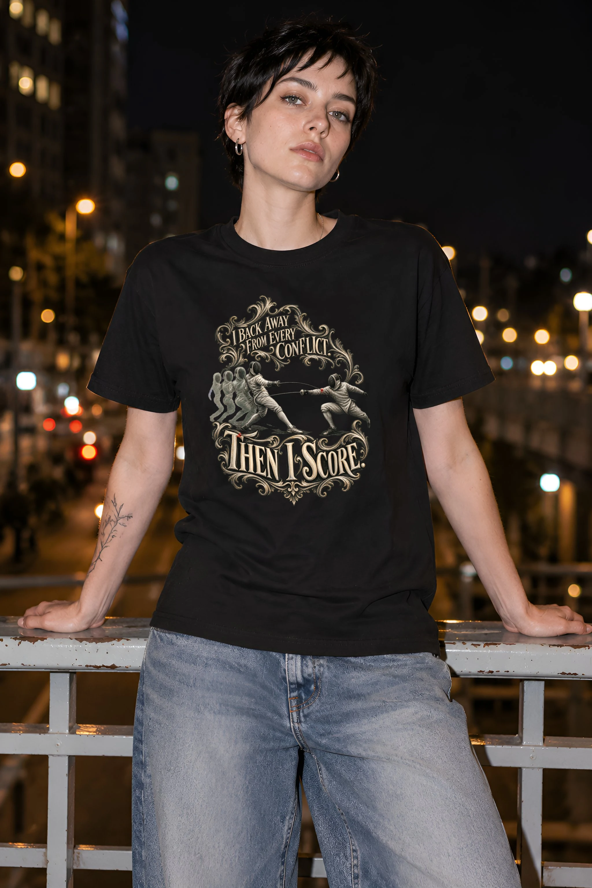 "Then I Score" Heavyweight Unisex Crewneck T-shirt