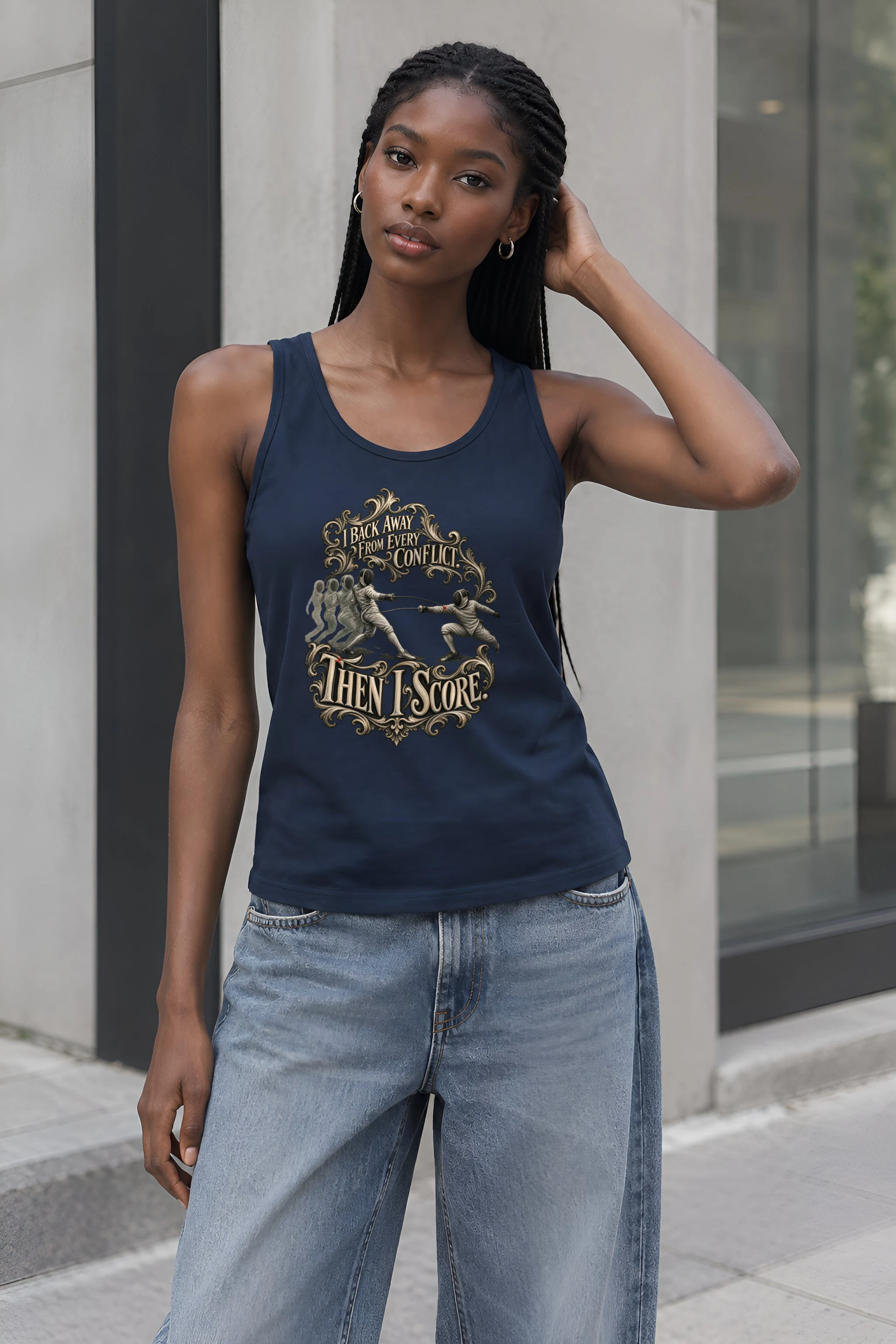 "Then I Score" Unisex Jersey Tank