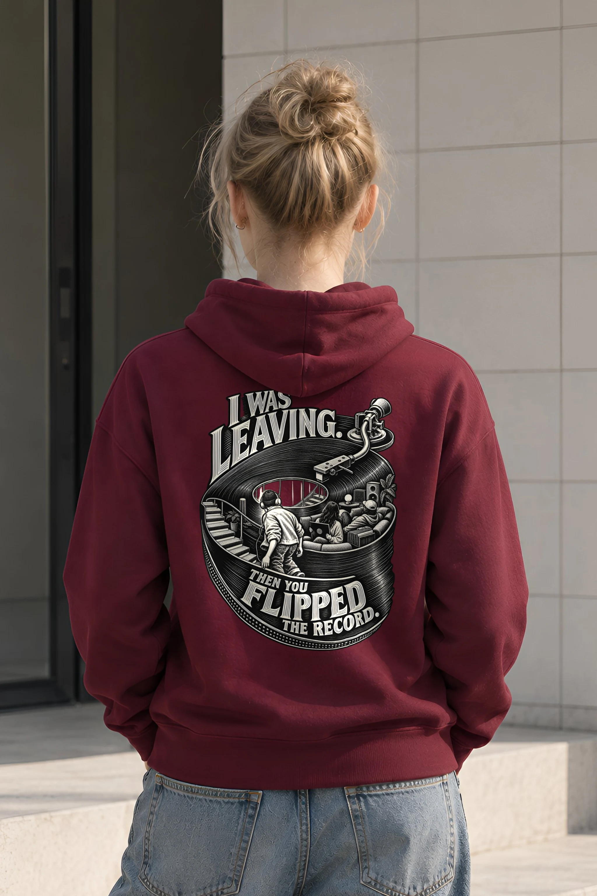 "Then You Flipped the Record" Heavy Blend Unisex Pullover Hoodie