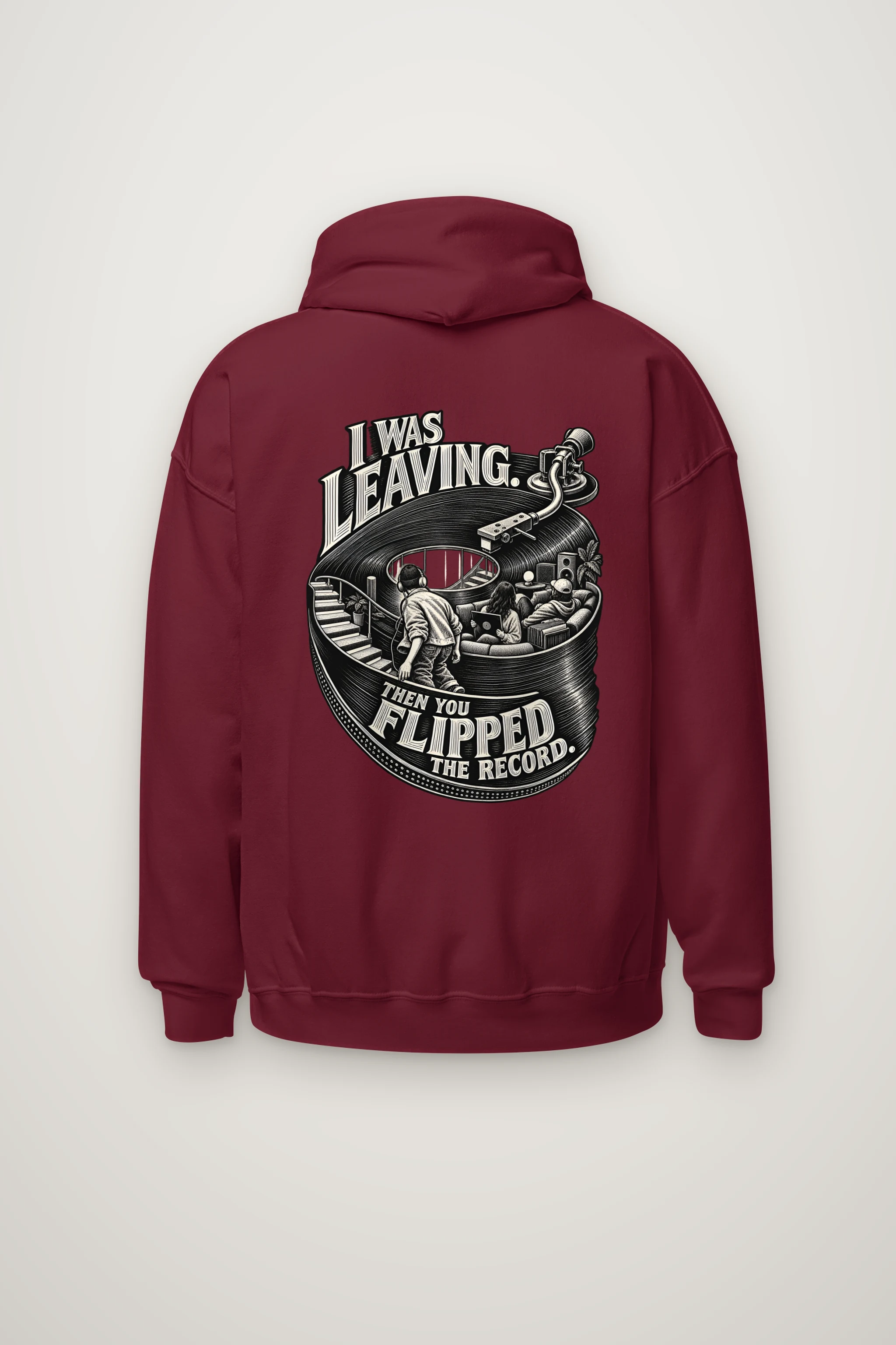 "Then You Flipped the Record" Heavy Blend Unisex Pullover Hoodie