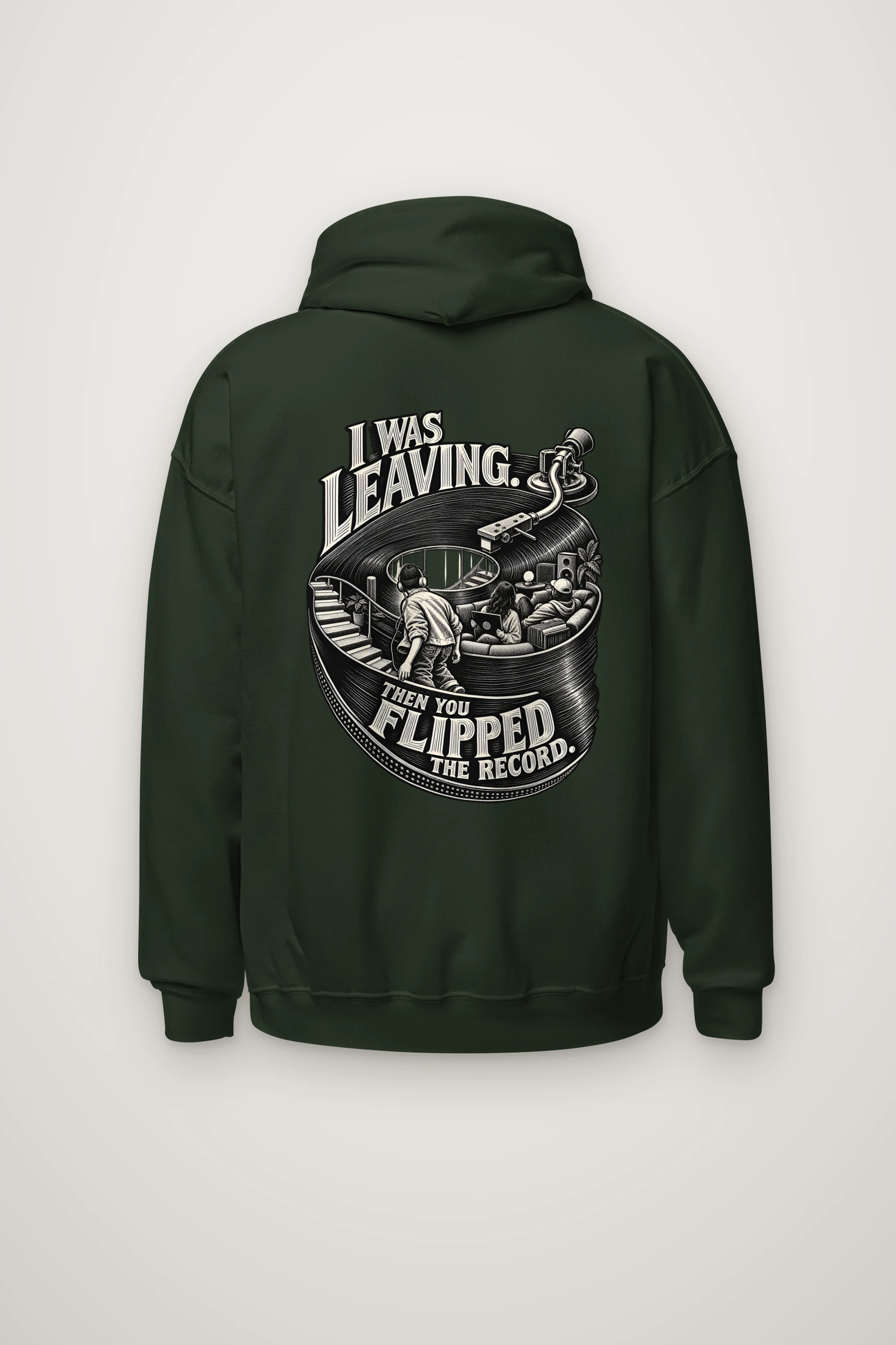"Then You Flipped the Record" Heavy Blend Unisex Pullover Hoodie