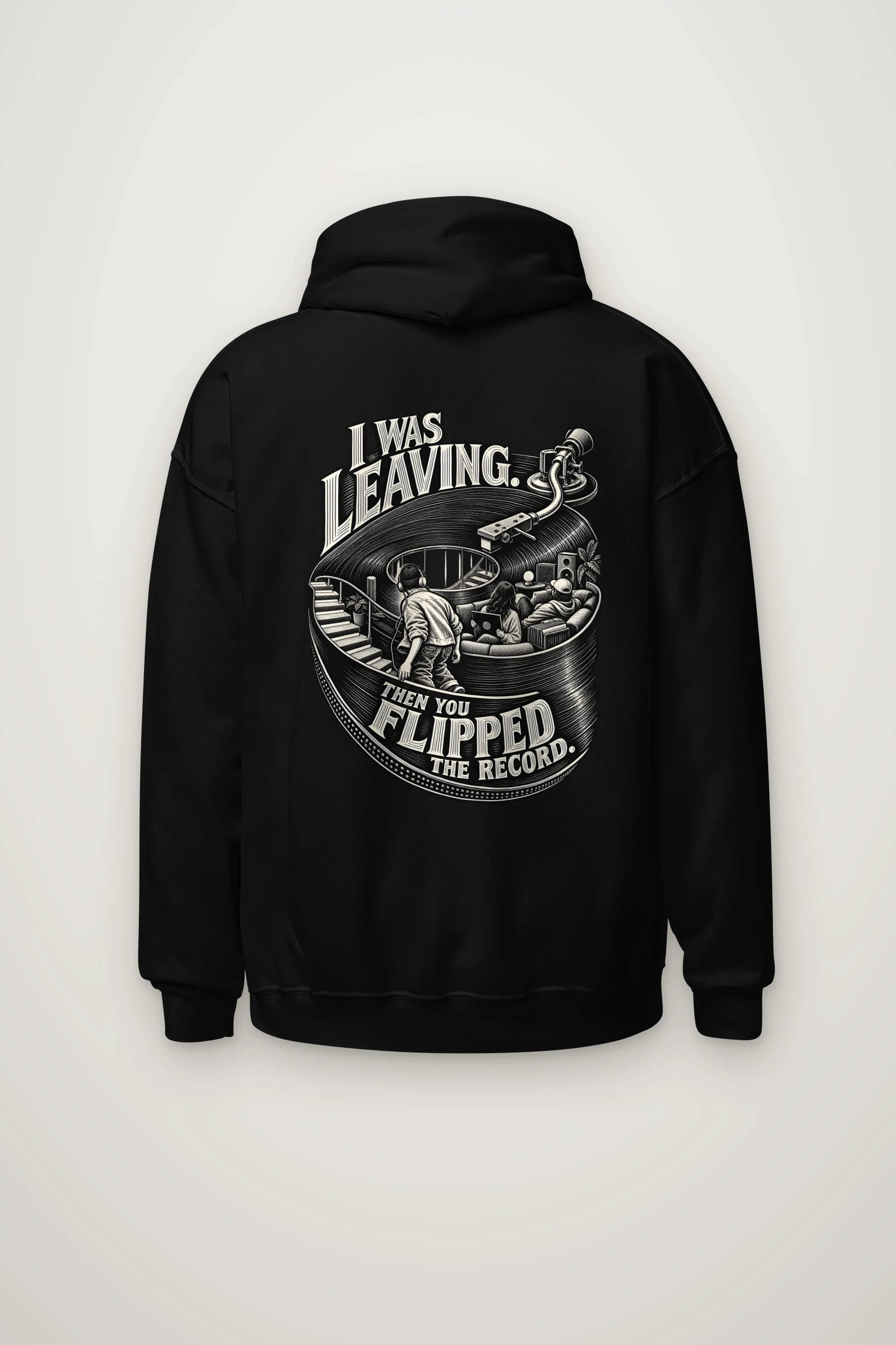 "Then You Flipped the Record" Heavy Blend Unisex Pullover Hoodie