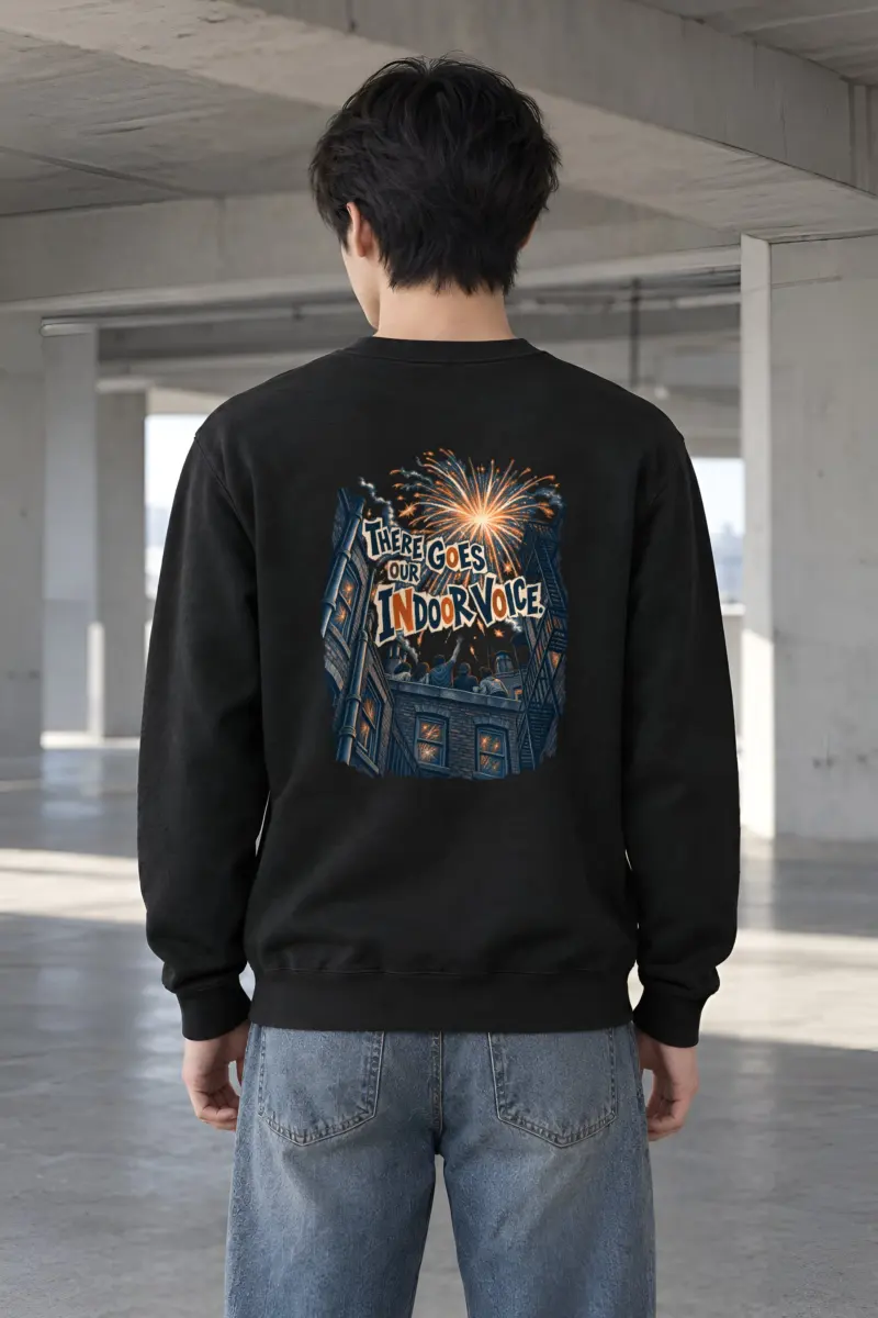 “There Goes Our Indoor Voice” Heavy Blend Unisex Crewneck Sweatshirt