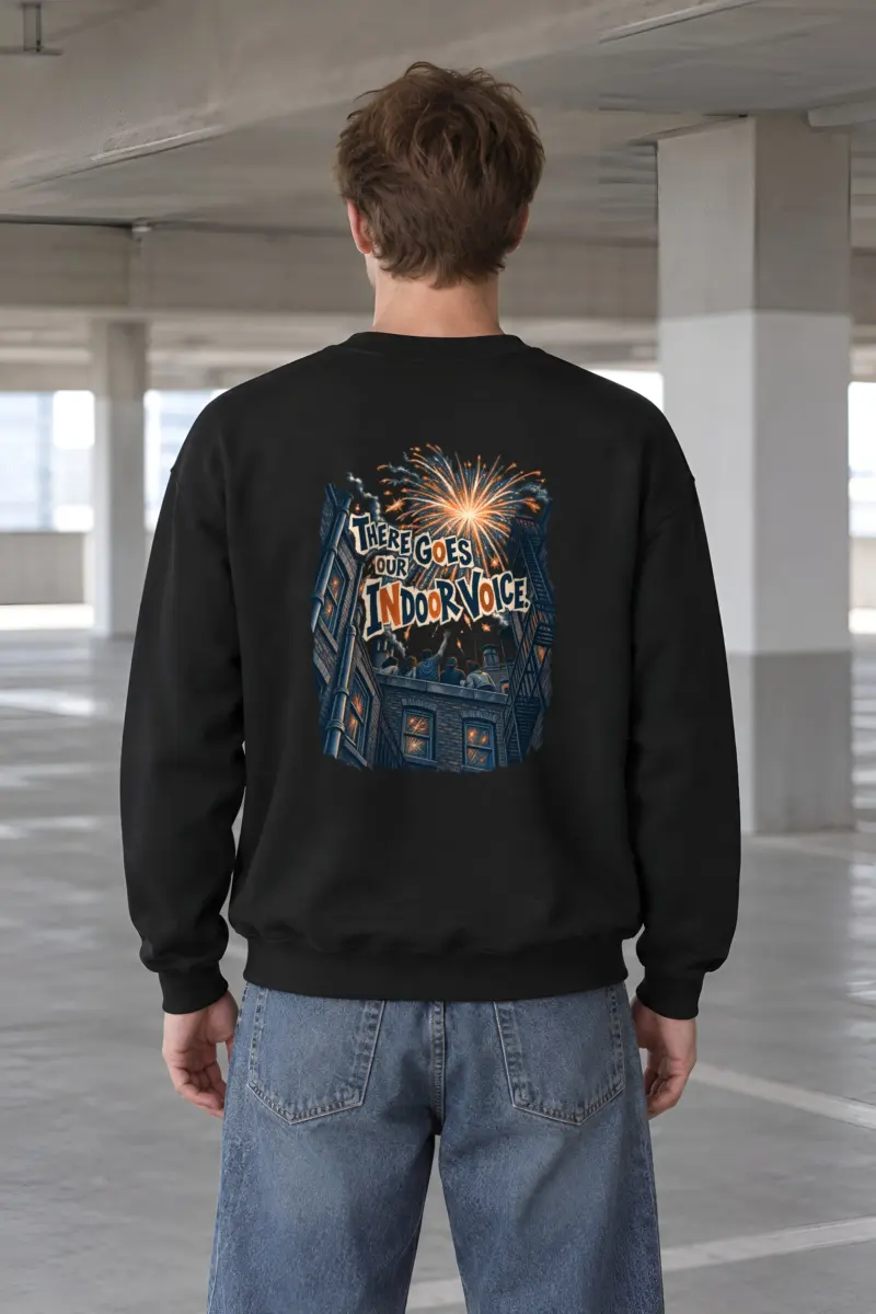 "There Goes Our Indoor Voice" Heavy Blend Unisex Crewneck Sweatshirt