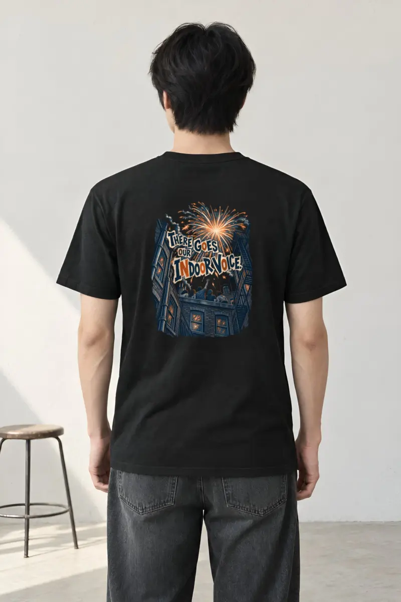 “There Goes Our Indoor Voice” Heavyweight Unisex Crewneck T-shirt