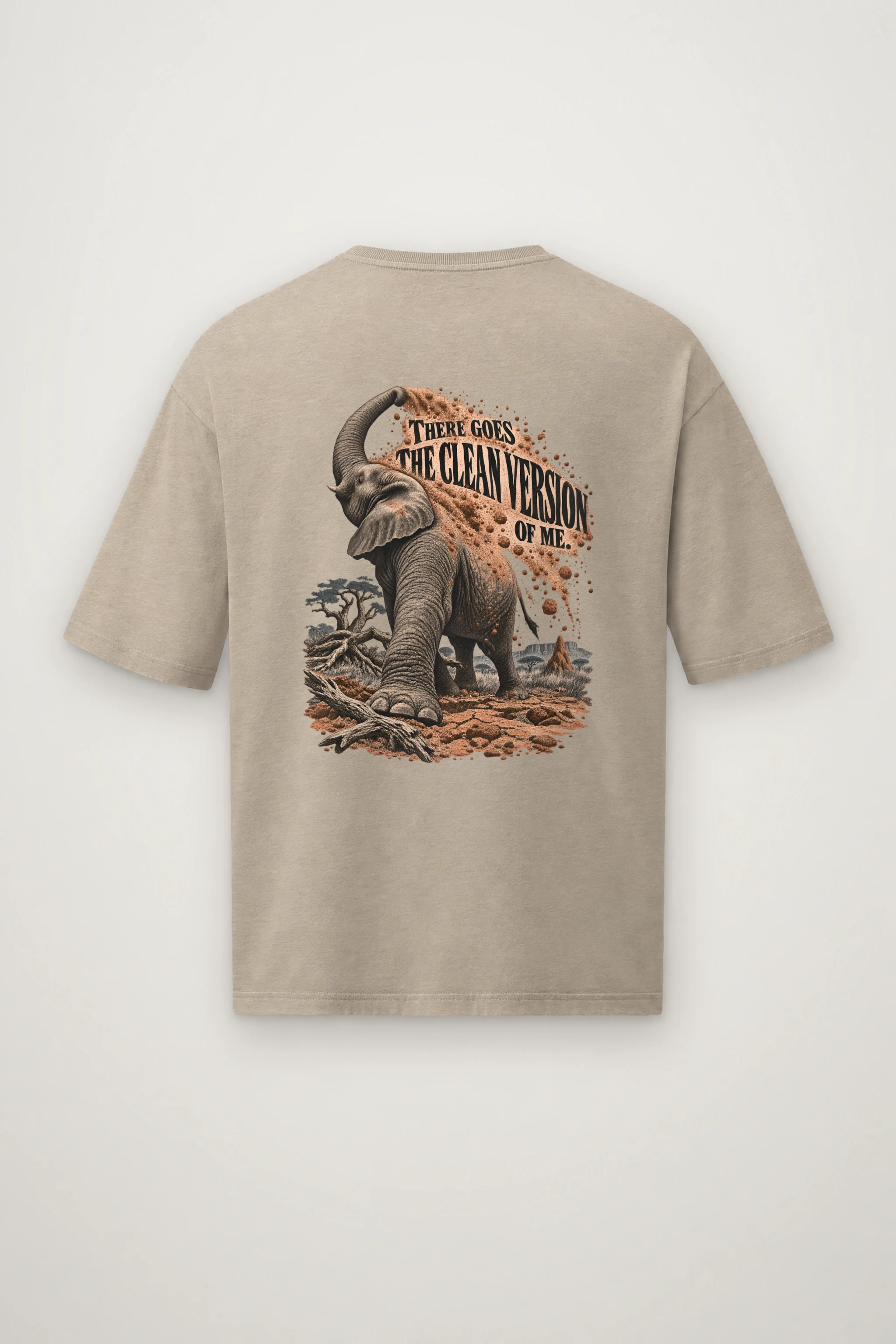 "There Goes The Clean Version" Men's Oversized Heavyweight Crewneck T-Shirt
