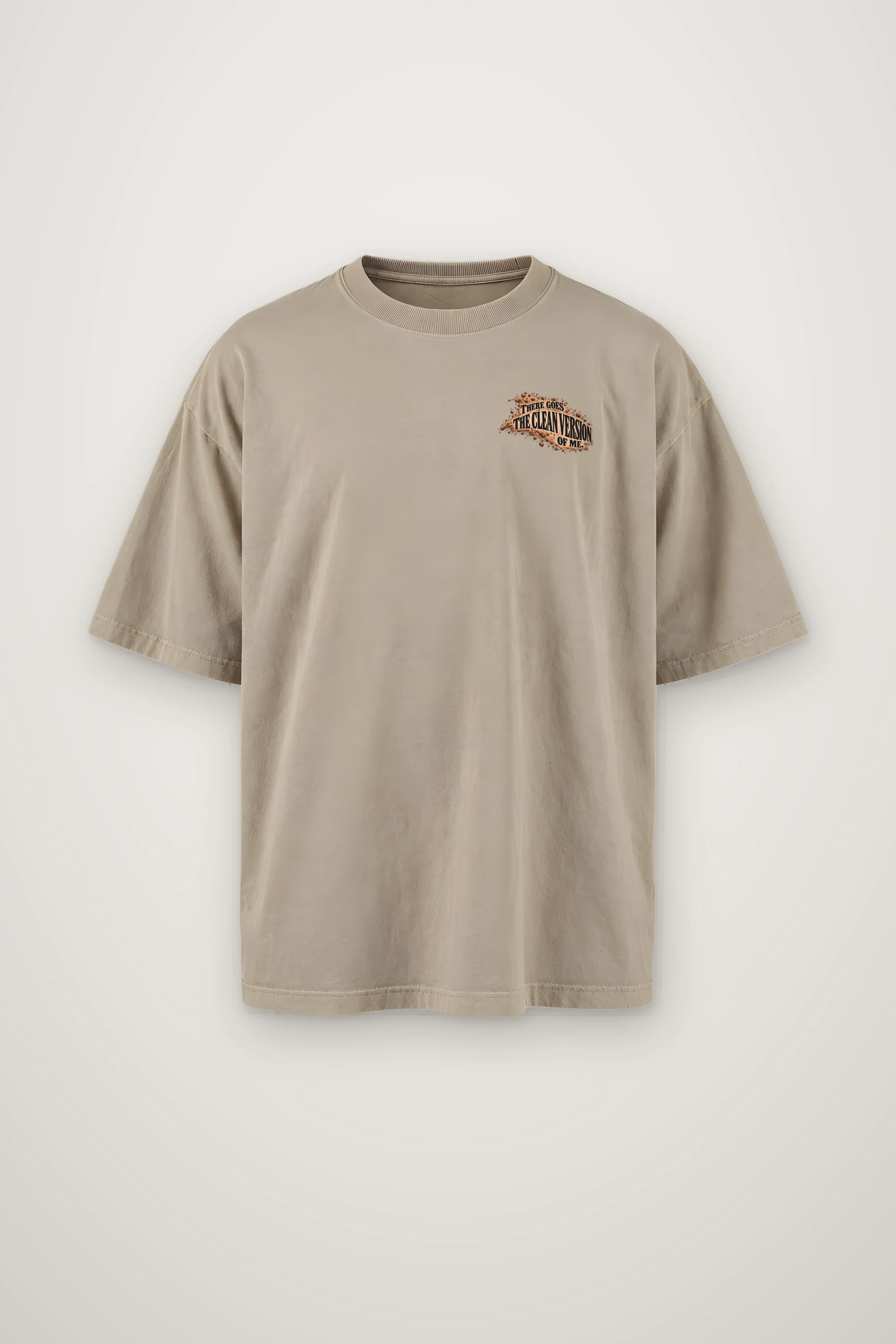 "There Goes The Clean Version" Men's Oversized Heavyweight Crewneck T-Shirt