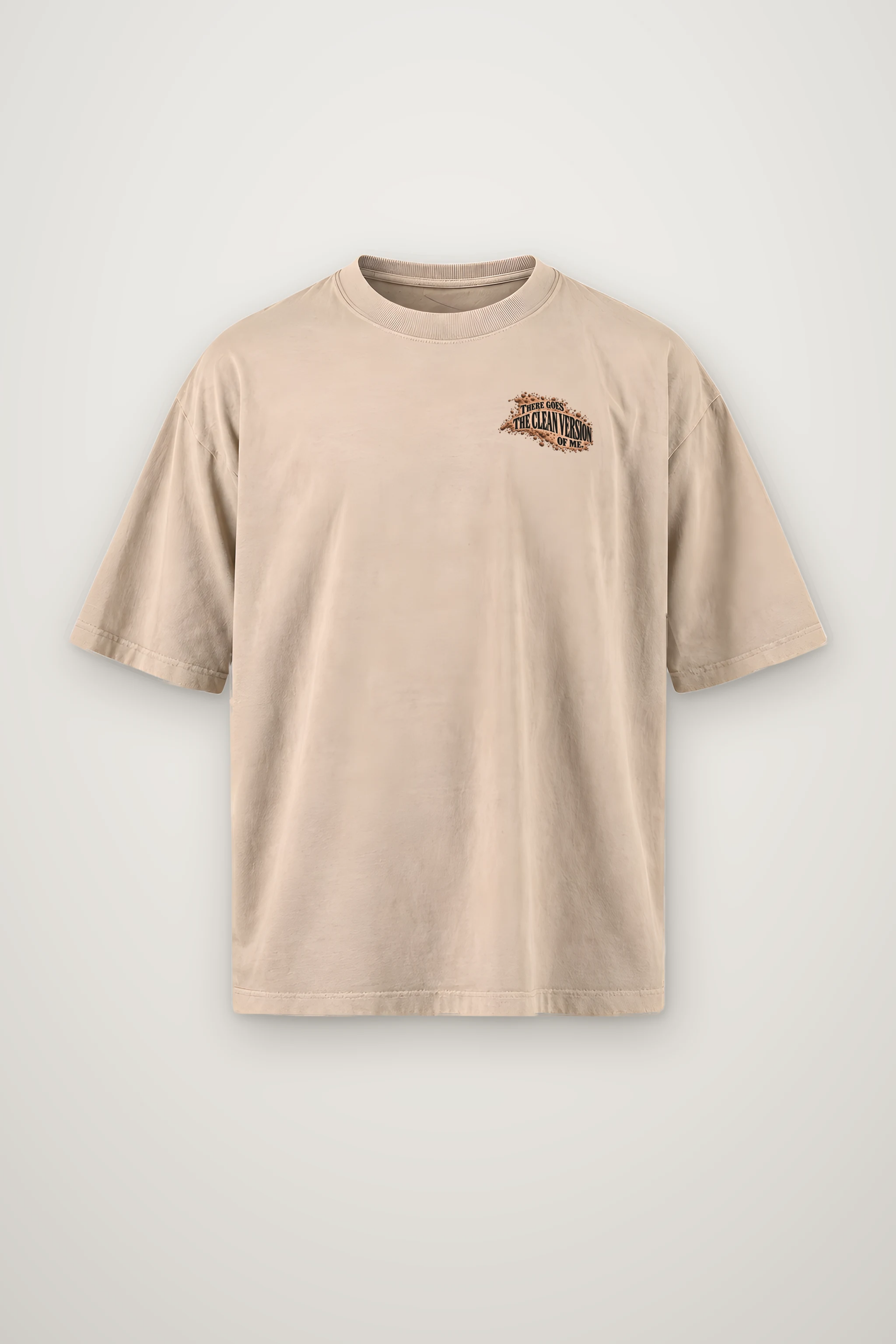 "There Goes The Clean Version" Men's Oversized Heavyweight Crewneck T-Shirt