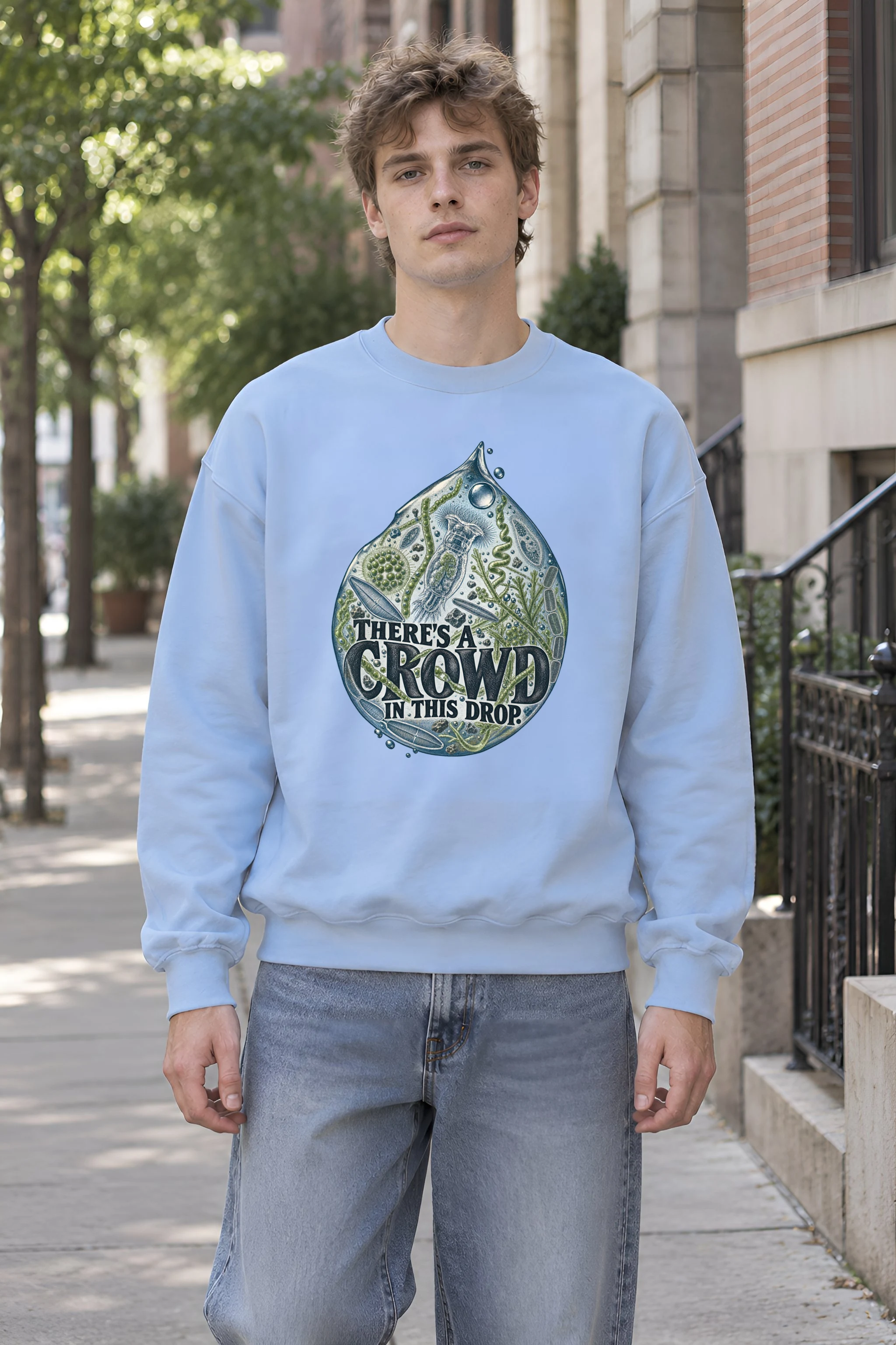 "There's a Crowd in This Drop" Heavy Blend Unisex Crewneck Sweatshirt