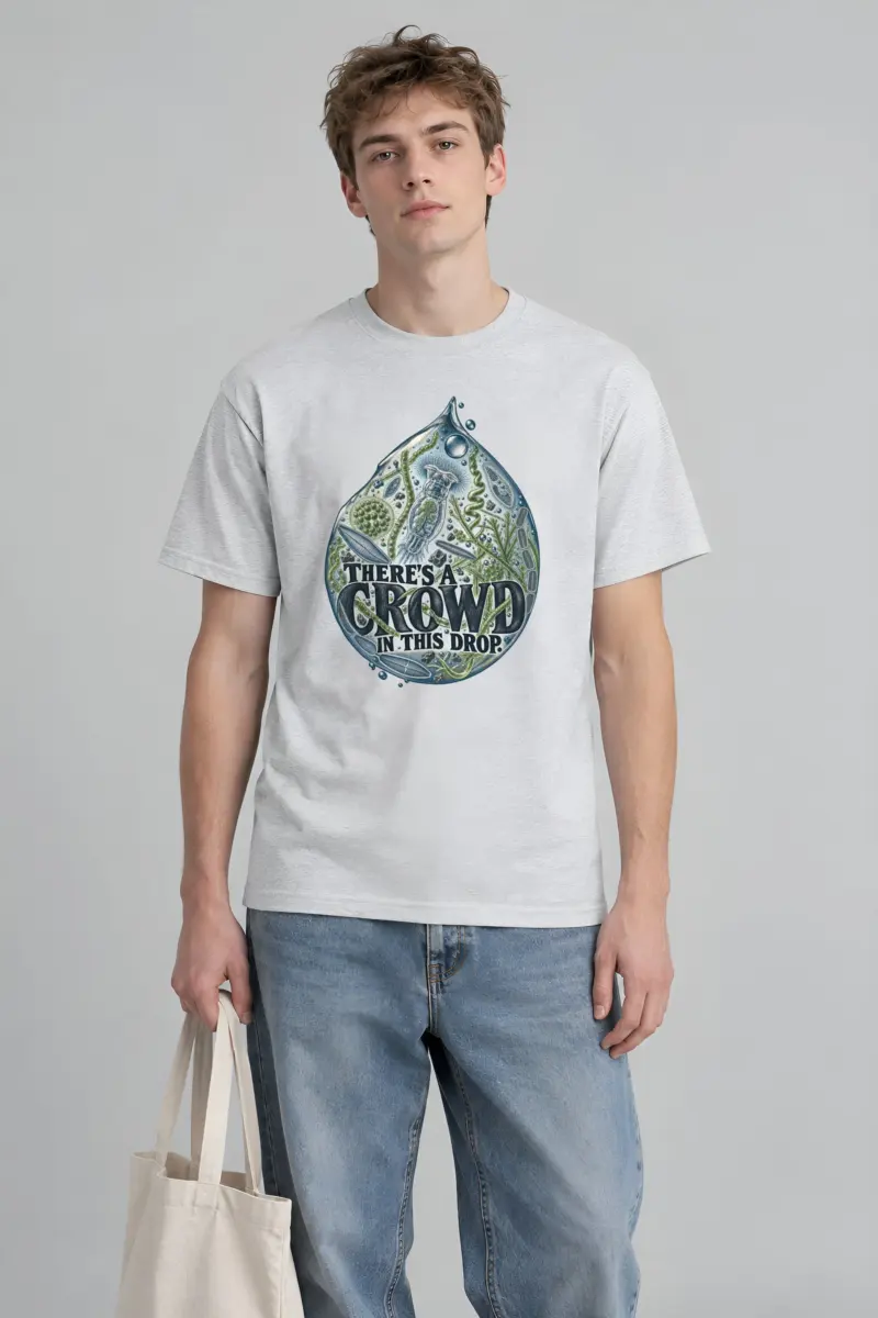 “There’s a Crowd in This Drop” Heavyweight Unisex Crewneck T-shirt