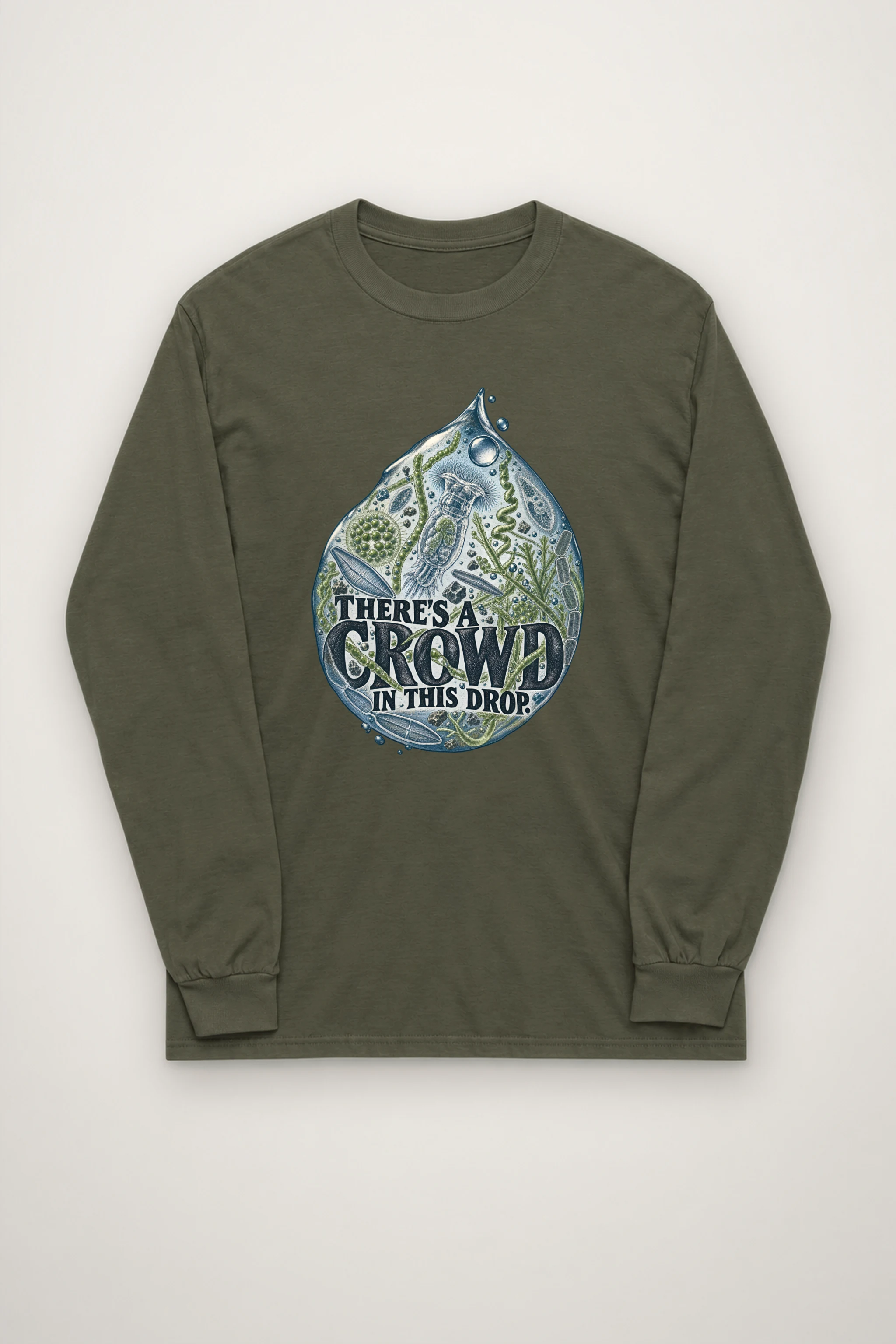 "There's a Crowd in This Drop" Unisex Longsleeve T-shirt