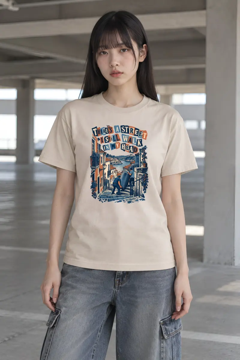 “There’s a Street I Still Walk in My Head” Heavyweight Unisex Crewneck T-shirt