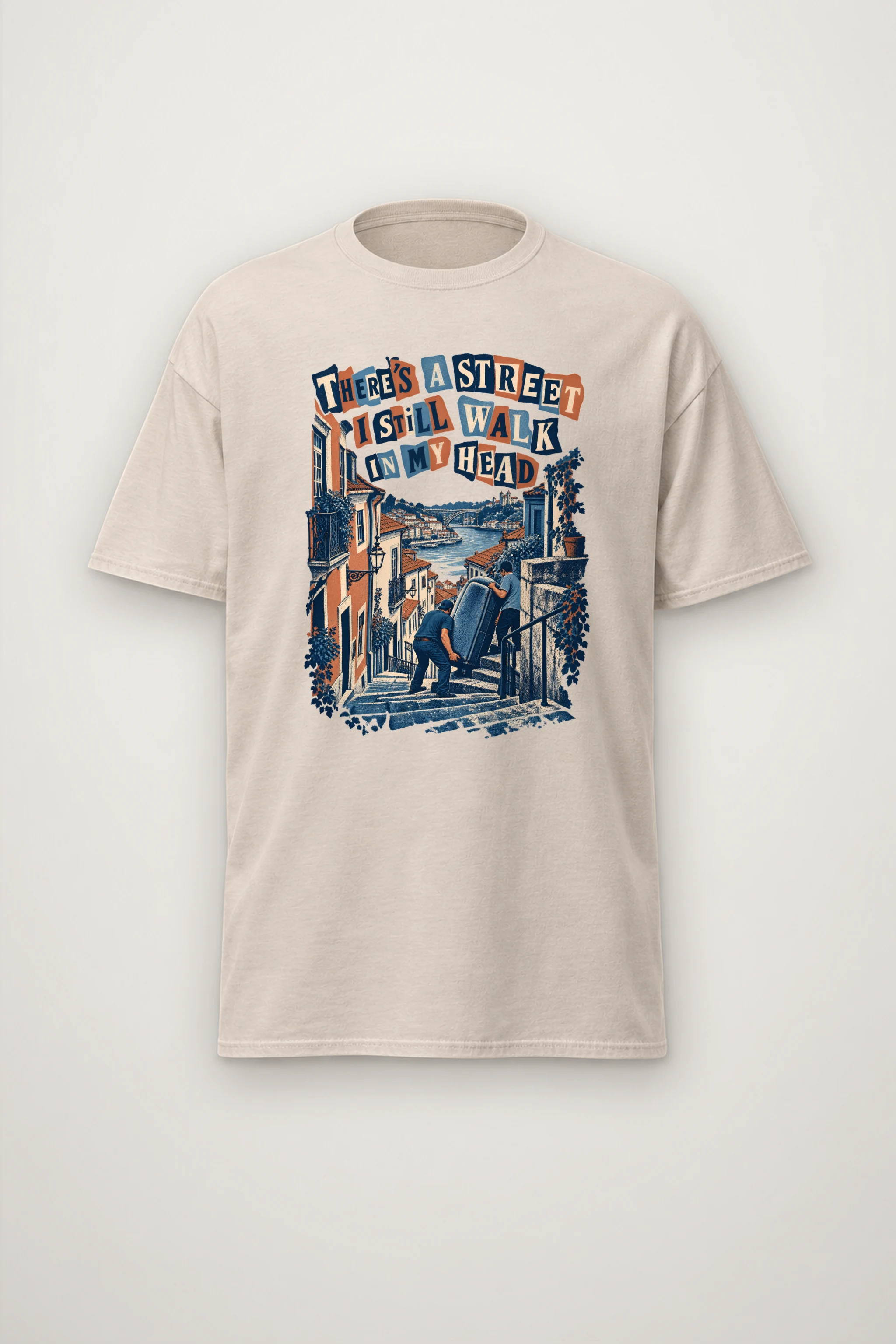 "There’s a Street I Still Walk in My Head" Heavyweight Unisex Crewneck T-shirt