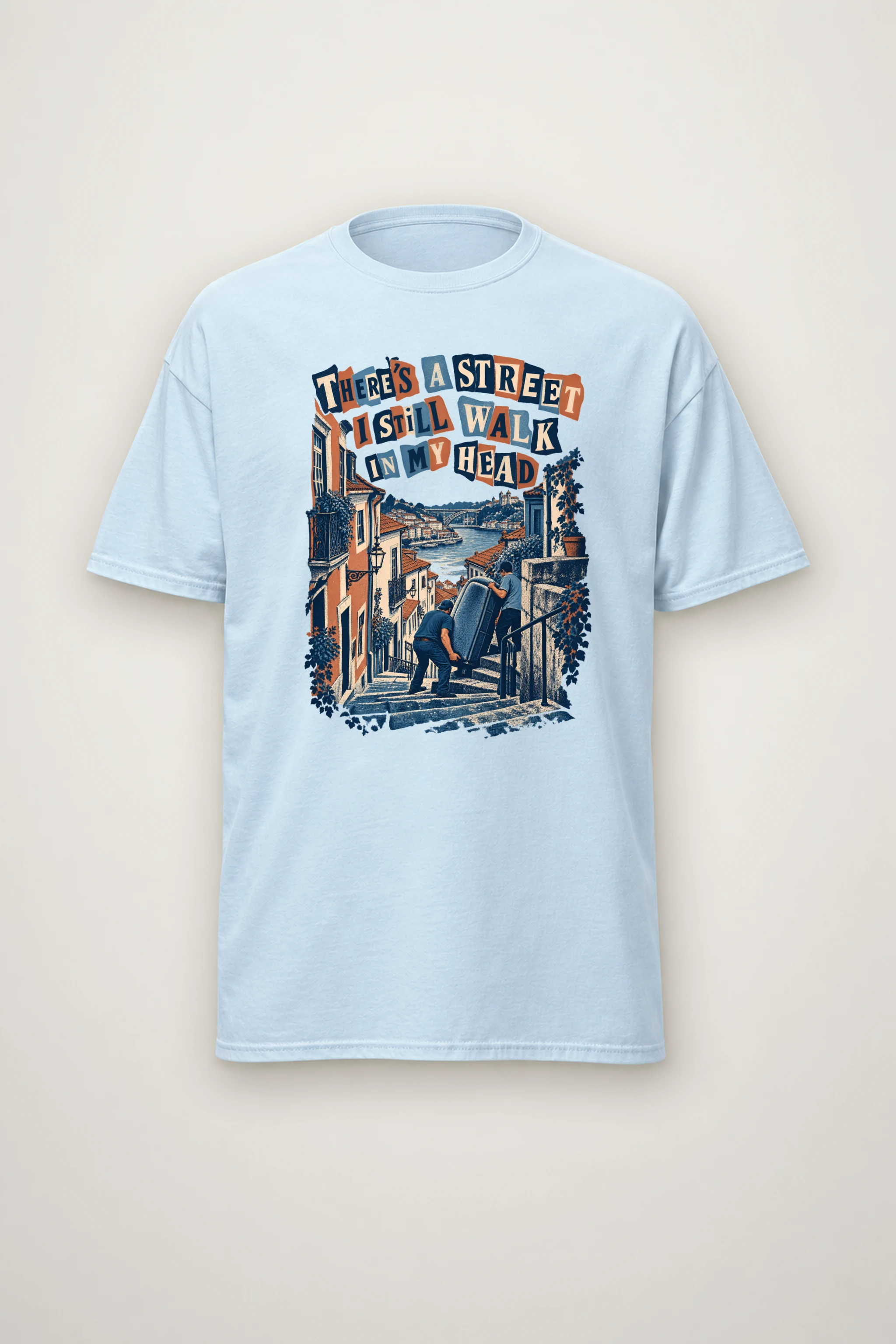 "There’s a Street I Still Walk in My Head" Heavyweight Unisex Crewneck T-shirt