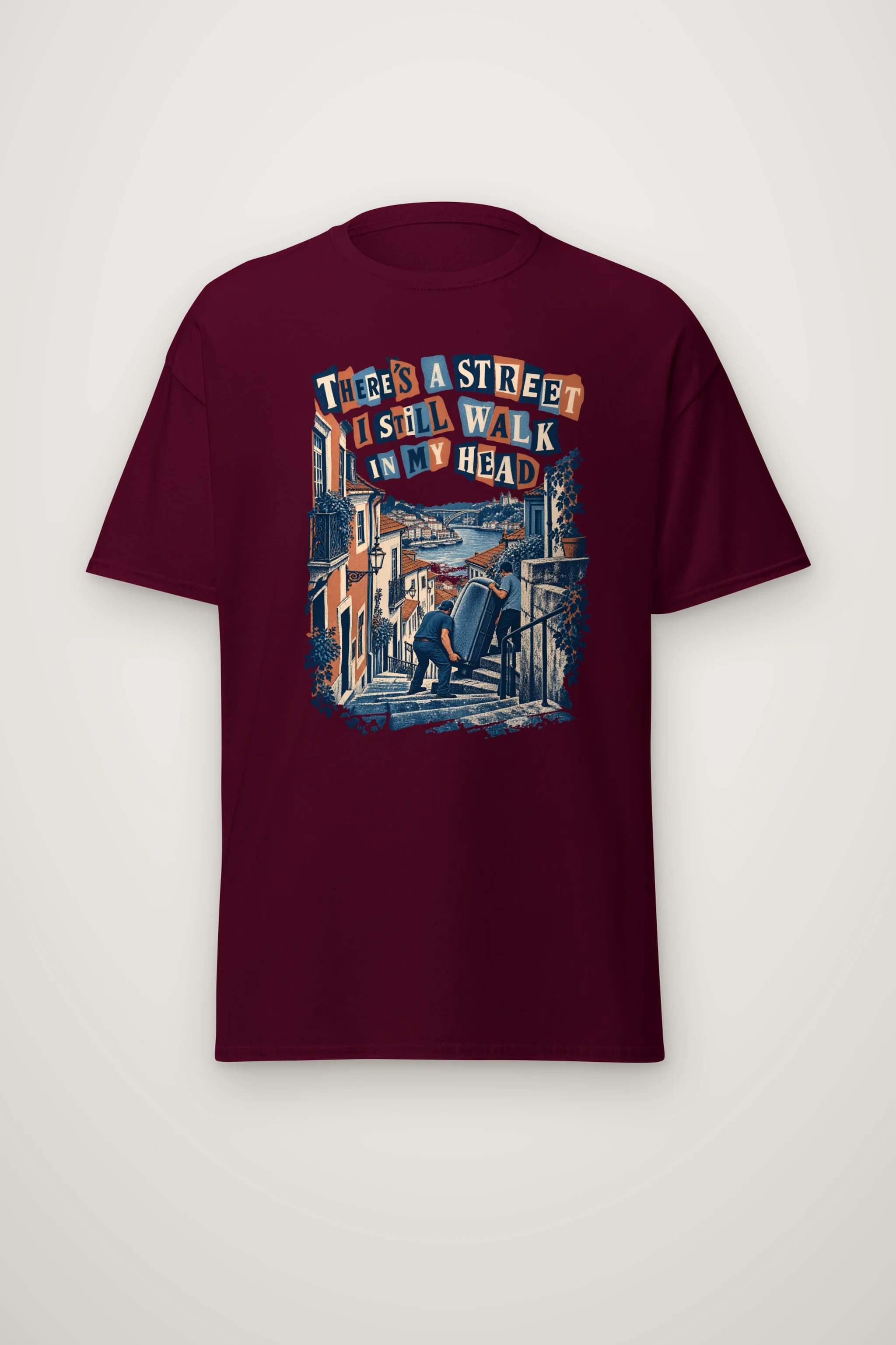 "There’s a Street I Still Walk in My Head" Heavyweight Unisex Crewneck T-shirt