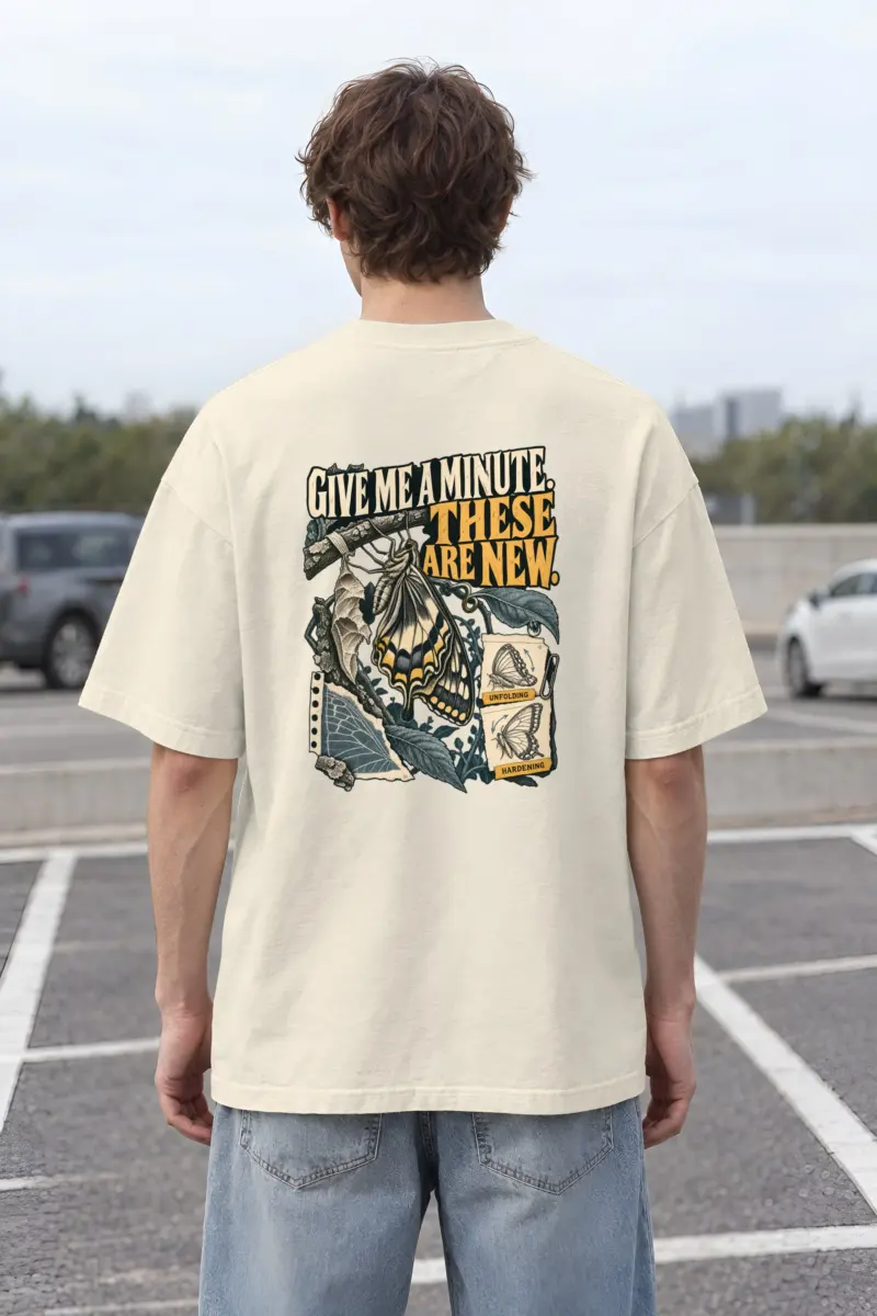 "These Are New" Unisex Oversized Heavyweight Crewneck T-Shirt