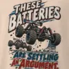 "These Batteries Are Settling an Argument" Men's Oversized Heavyweight Crewneck T-Shirt