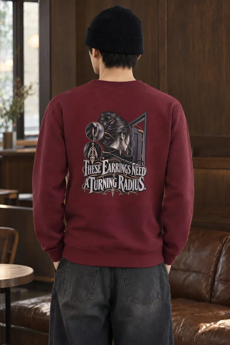 “These Earrings Need A Turning Radius” Heavy Blend Unisex Crewneck Sweatshirt