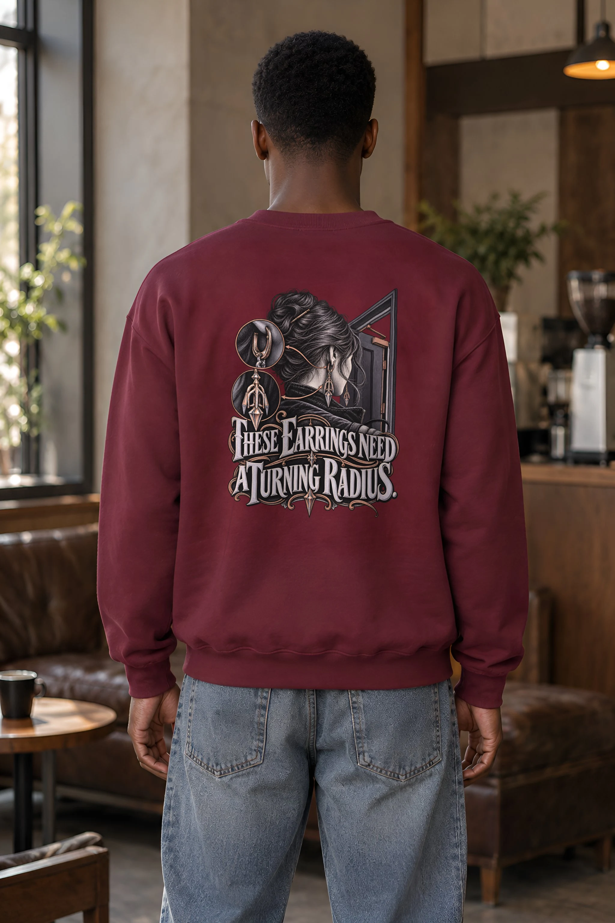 "These Earrings Need A Turning Radius" Heavy Blend Unisex Crewneck Sweatshirt