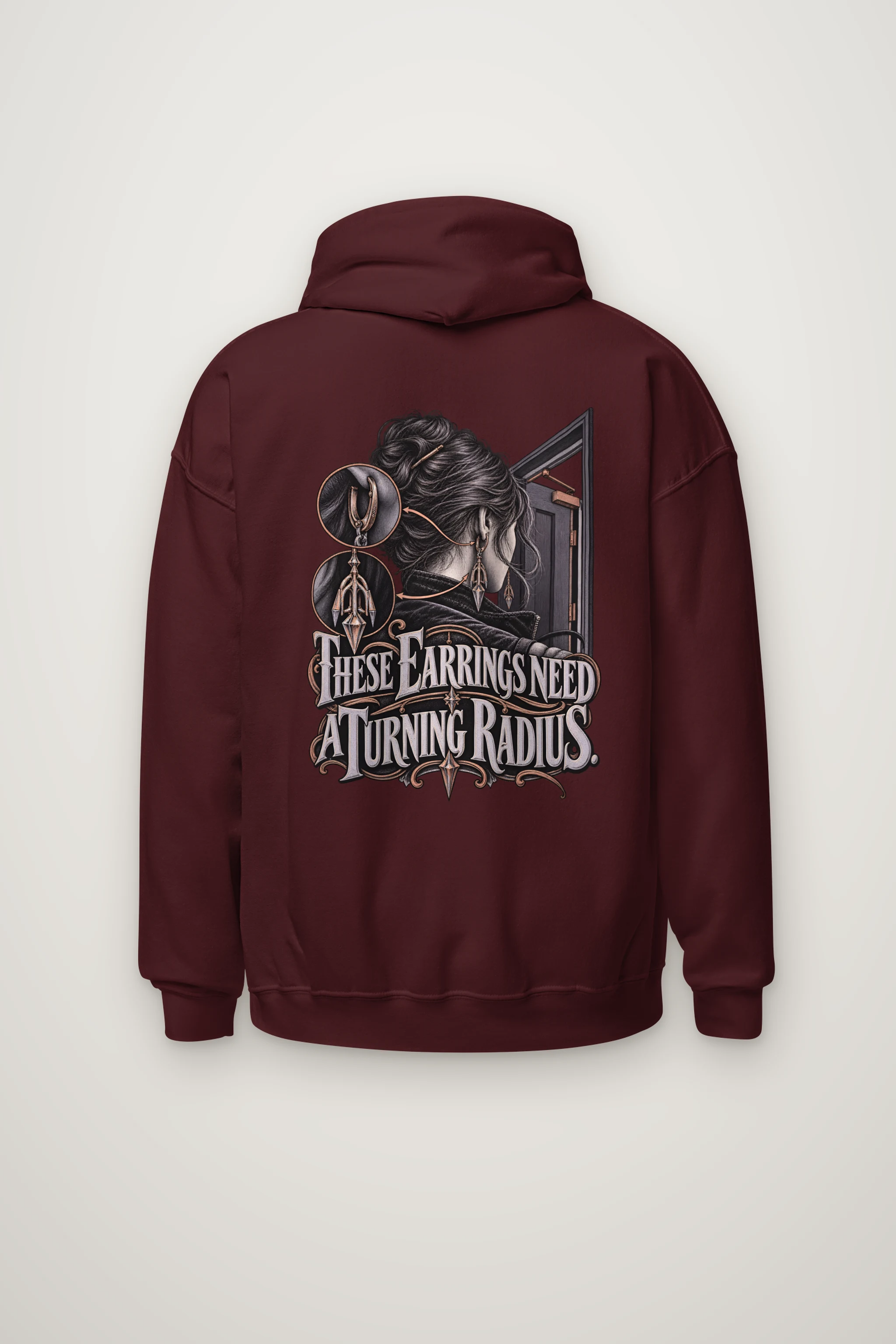 "These Earrings Need A Turning Radius" Heavy Blend Unisex Pullover Hoodie