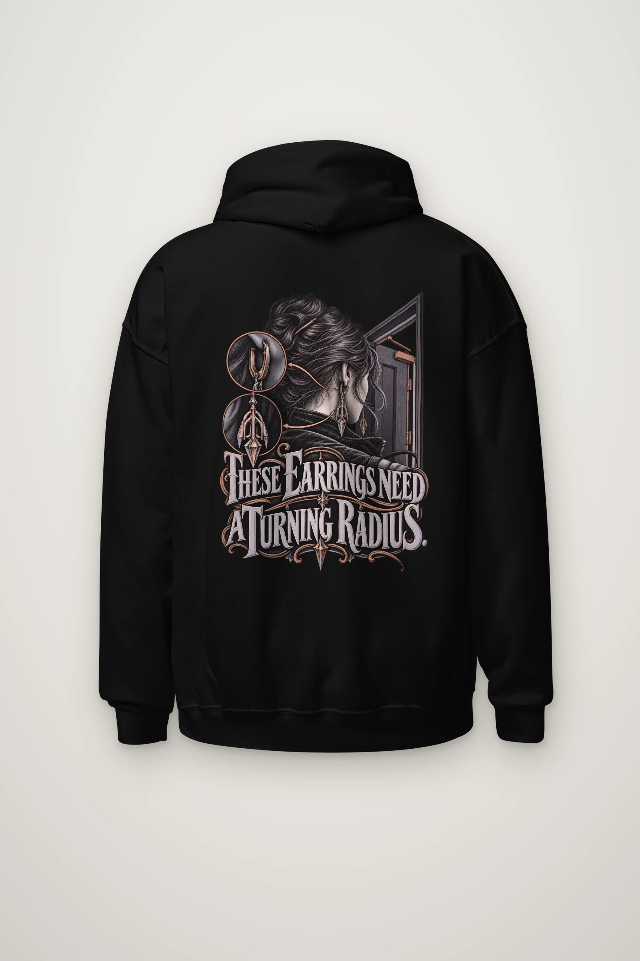 "These Earrings Need A Turning Radius" Heavy Blend Unisex Pullover Hoodie