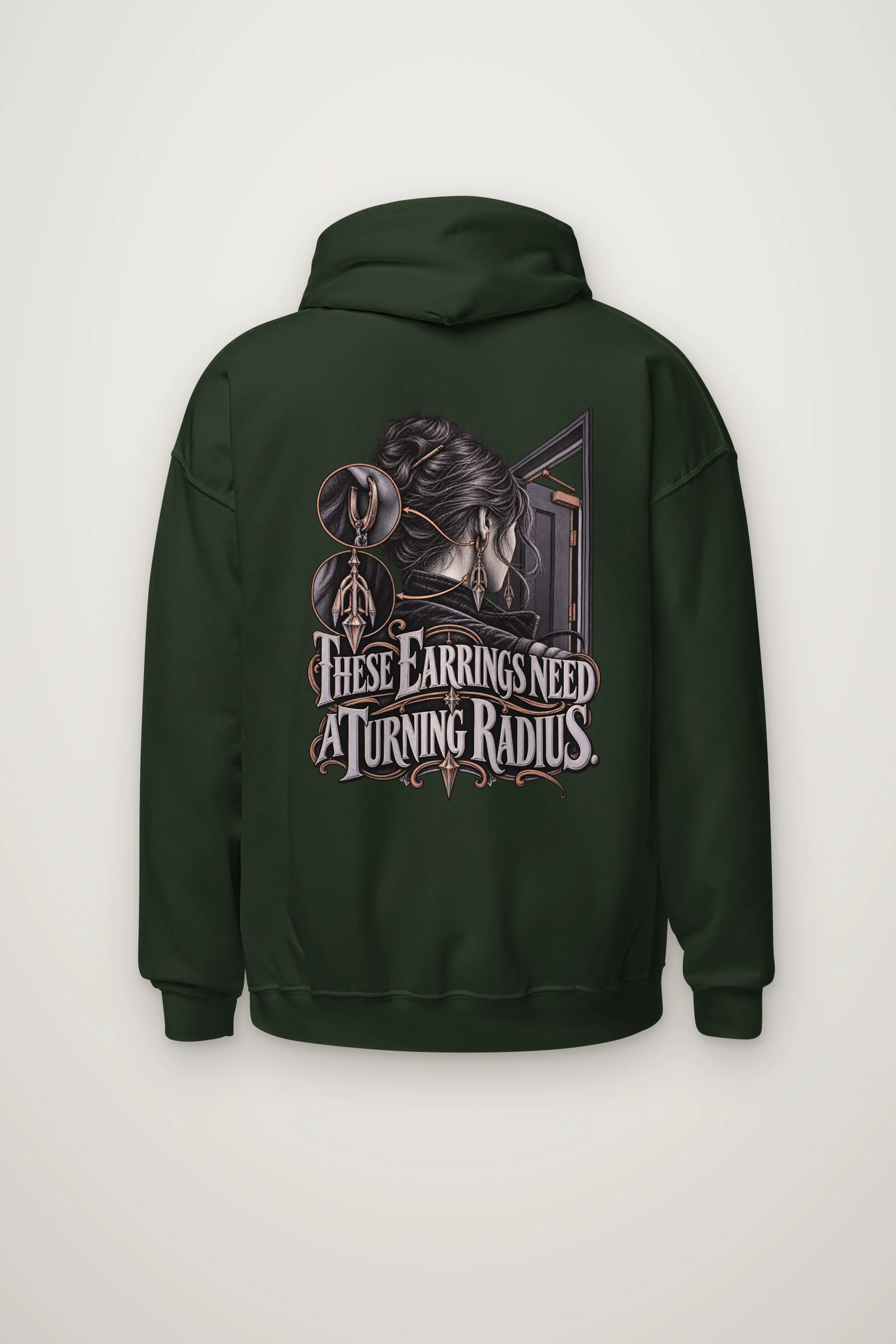 "These Earrings Need A Turning Radius" Heavy Blend Unisex Pullover Hoodie