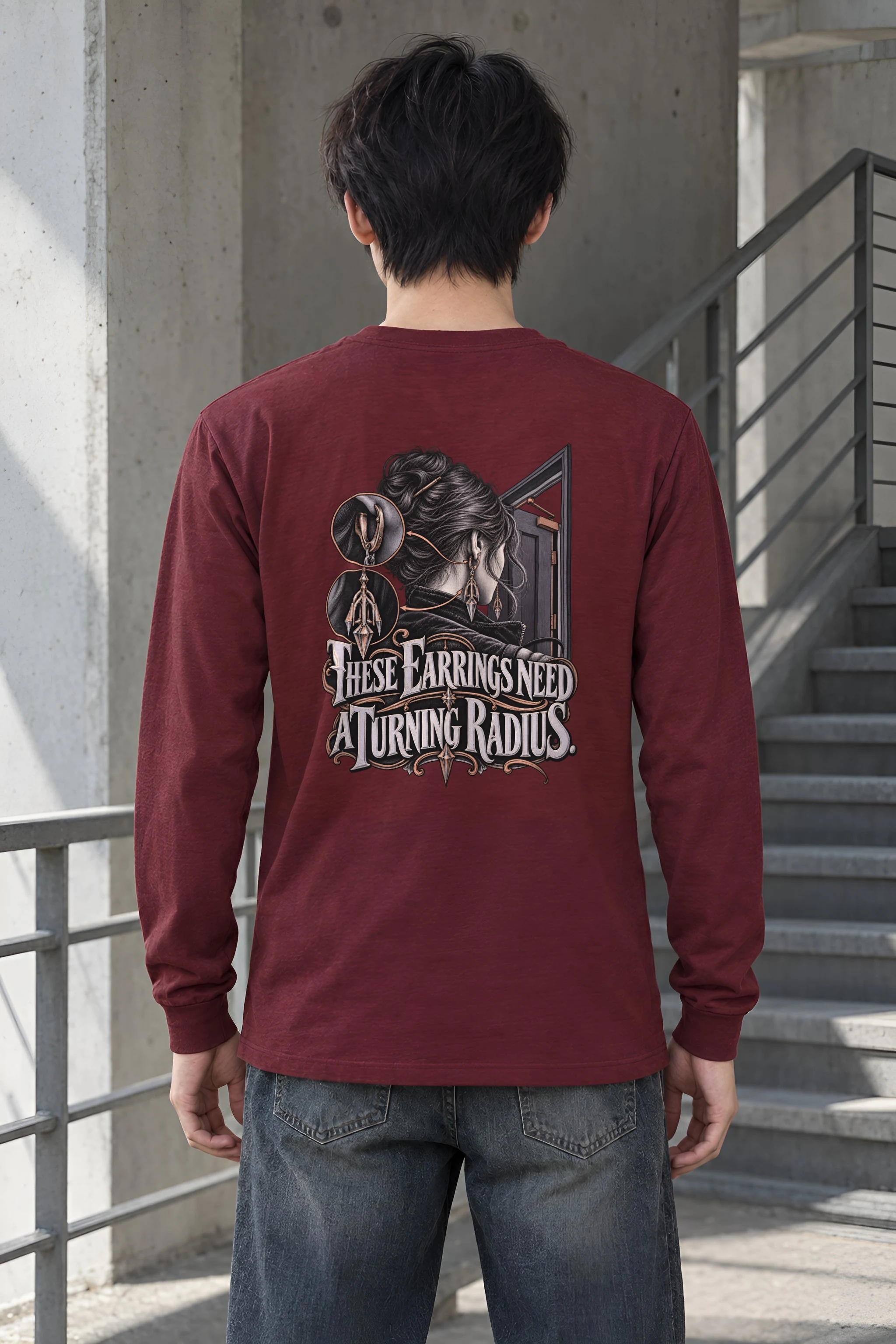 "These Earrings Need A Turning Radius" Unisex Longsleeve T-shirt