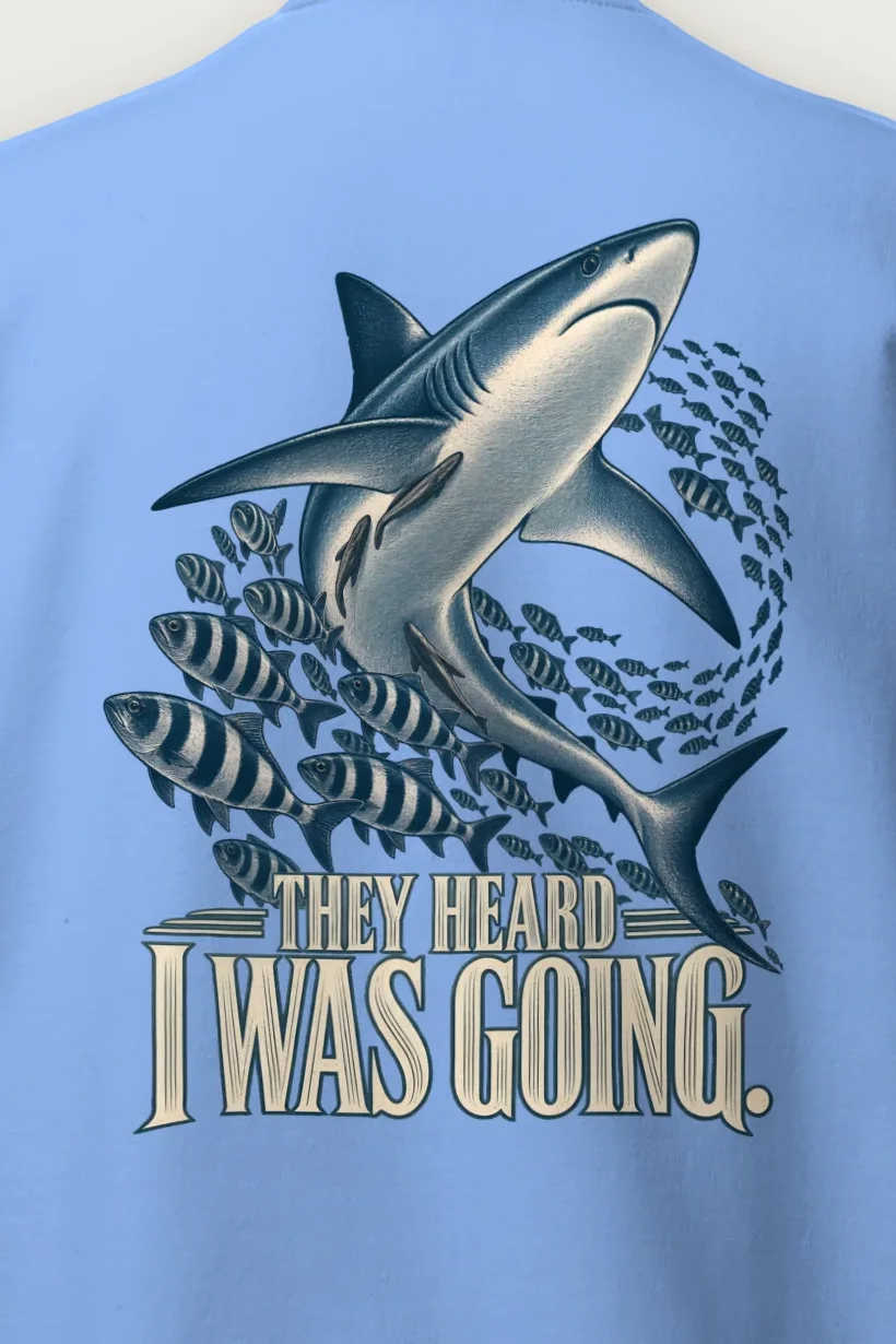 "They Heard I Was Going" Heavy Blend Unisex Crewneck Sweatshirt - the graphic up close