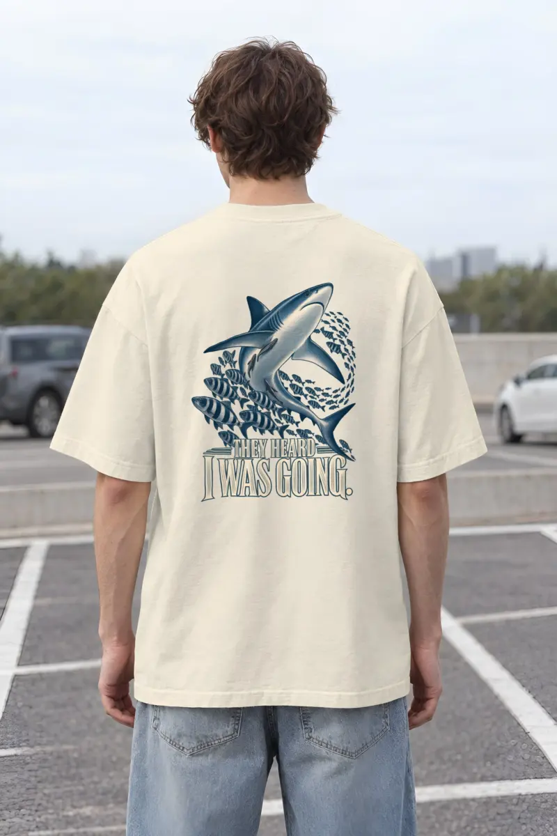 "They Heard I Was Going" Unisex Oversized Heavyweight Crewneck T-Shirt