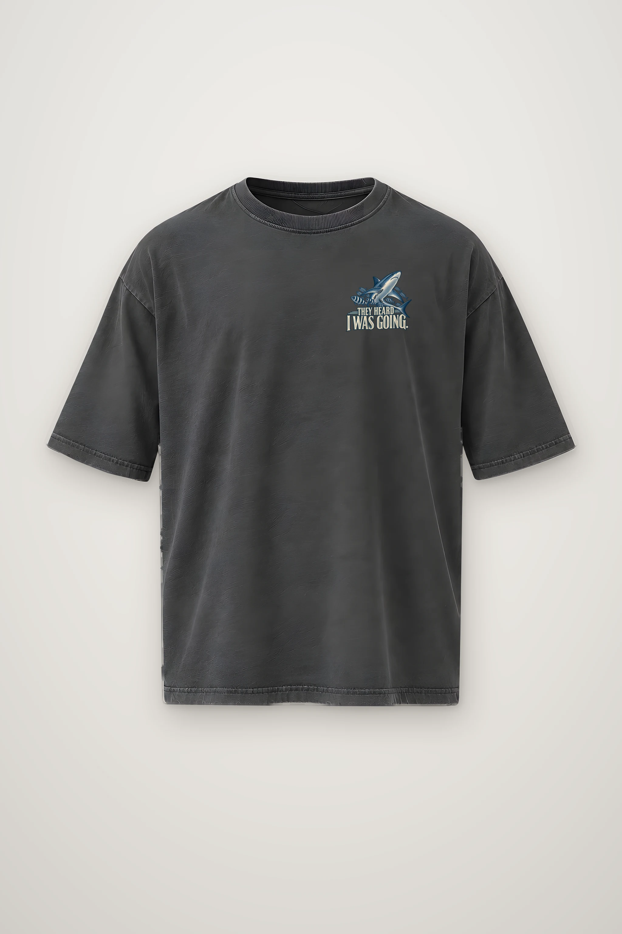 "They Heard I Was Going" Men's Oversized Heavyweight Crewneck T-Shirt