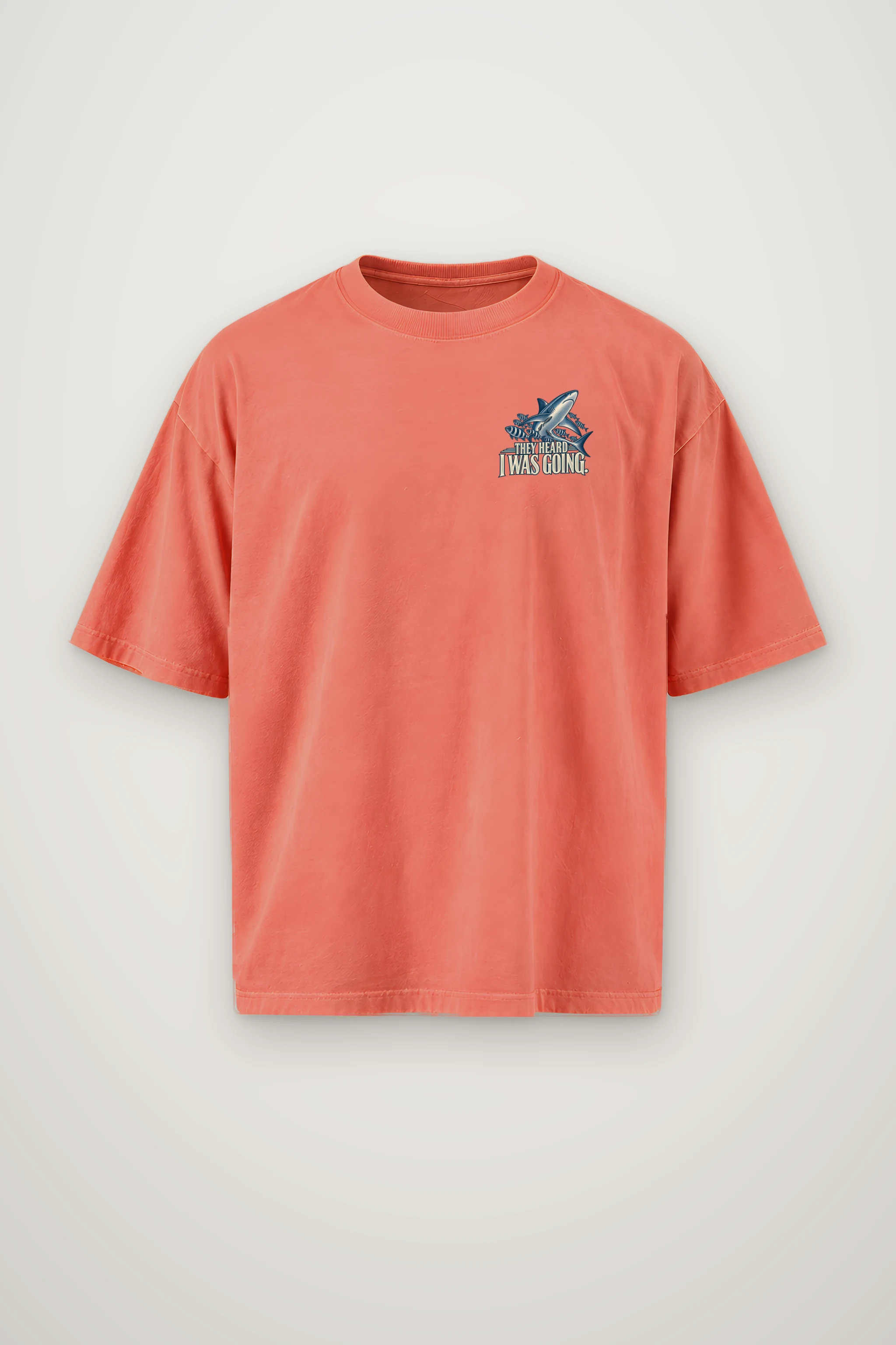 "They Heard I Was Going" Men's Oversized Heavyweight Crewneck T-Shirt