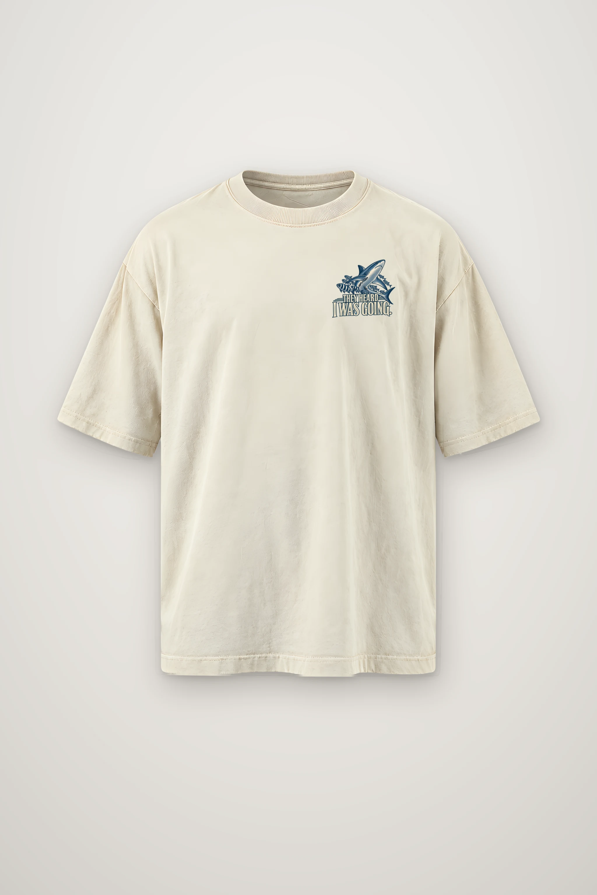 "They Heard I Was Going" Men's Oversized Heavyweight Crewneck T-Shirt