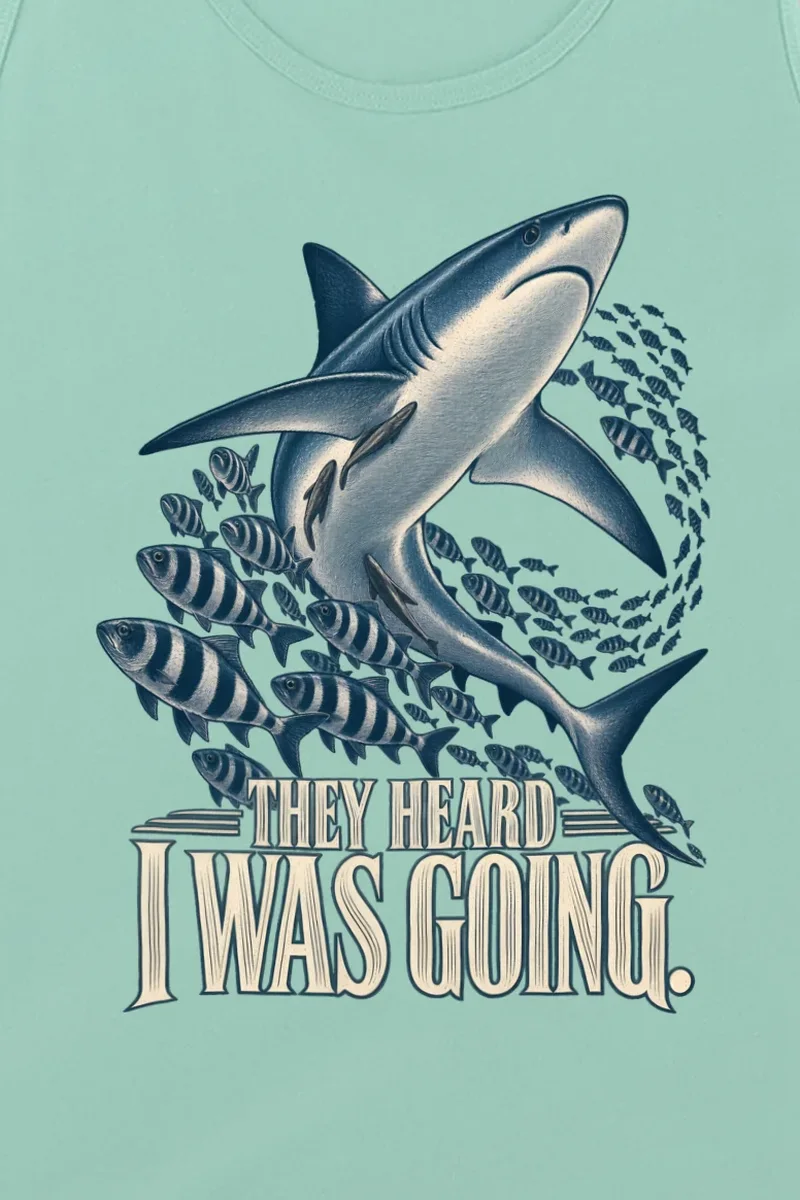 "They Heard I Was Going" Unisex Jersey Tank - the graphic up close
