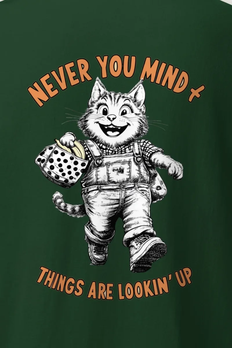 "Things Are Lookin’ Up" Heavyweight Unisex Crewneck T-shirt