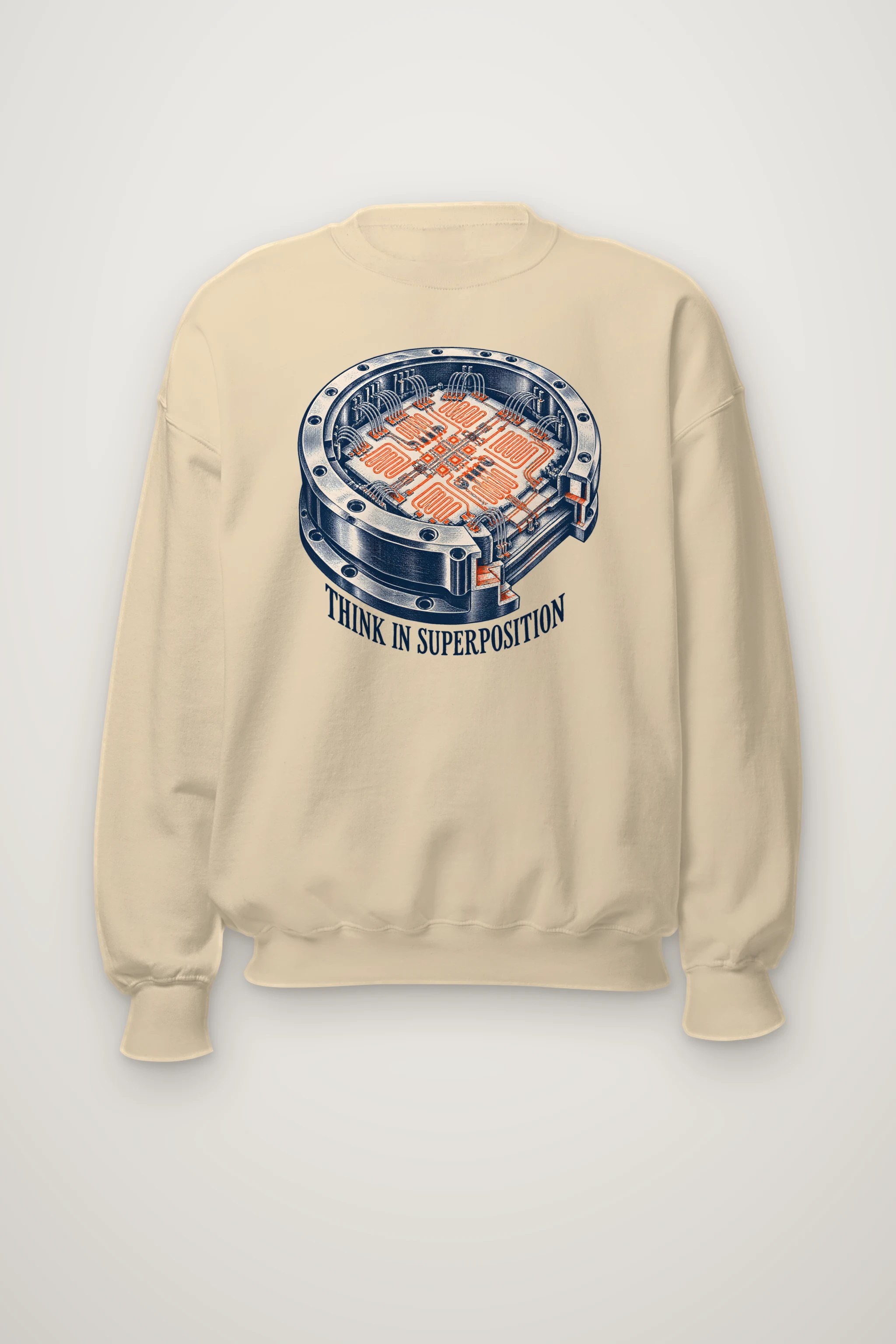"Think in Superposition" Heavy Blend Unisex Crewneck Sweatshirt