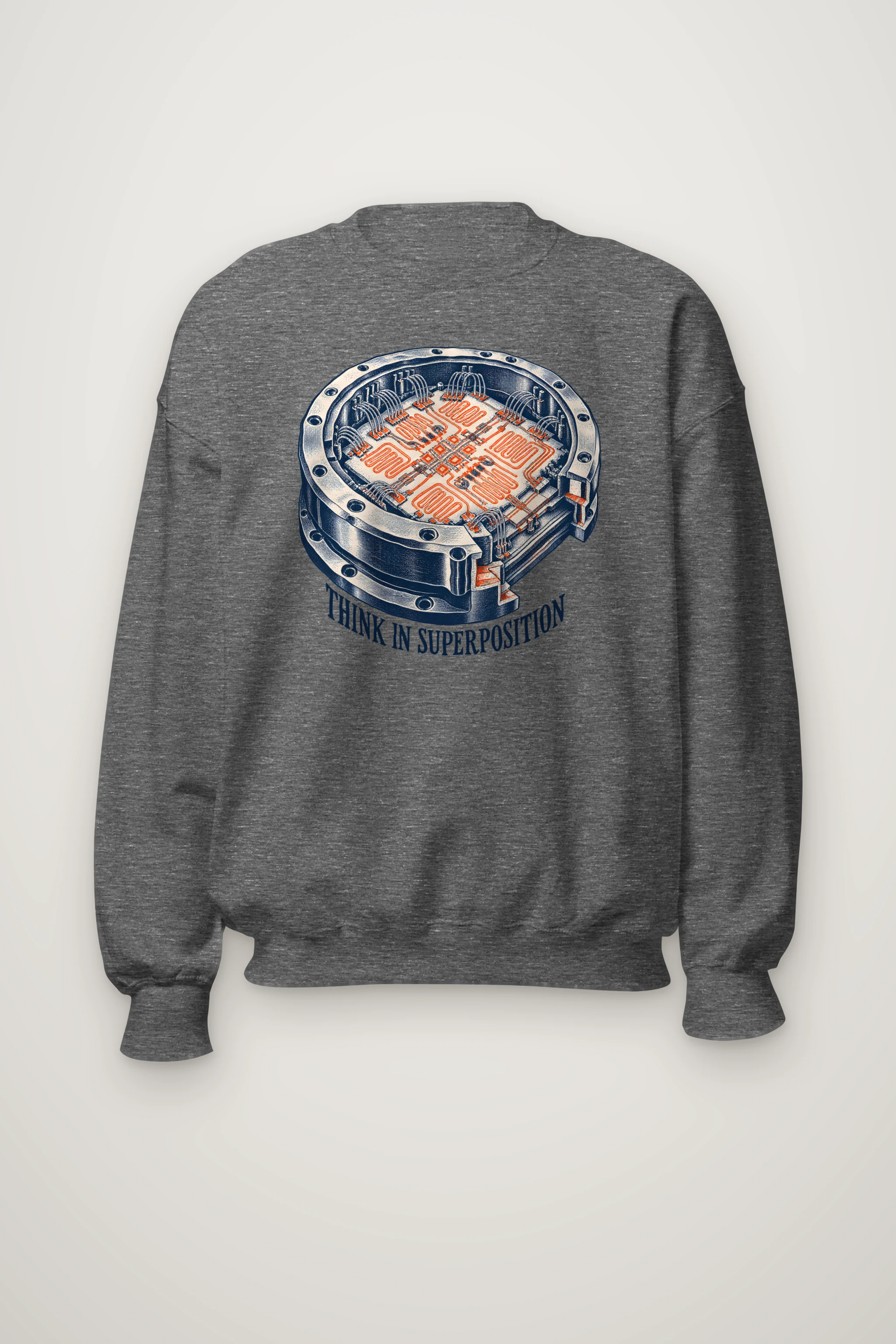 "Think in Superposition" Heavy Blend Unisex Crewneck Sweatshirt