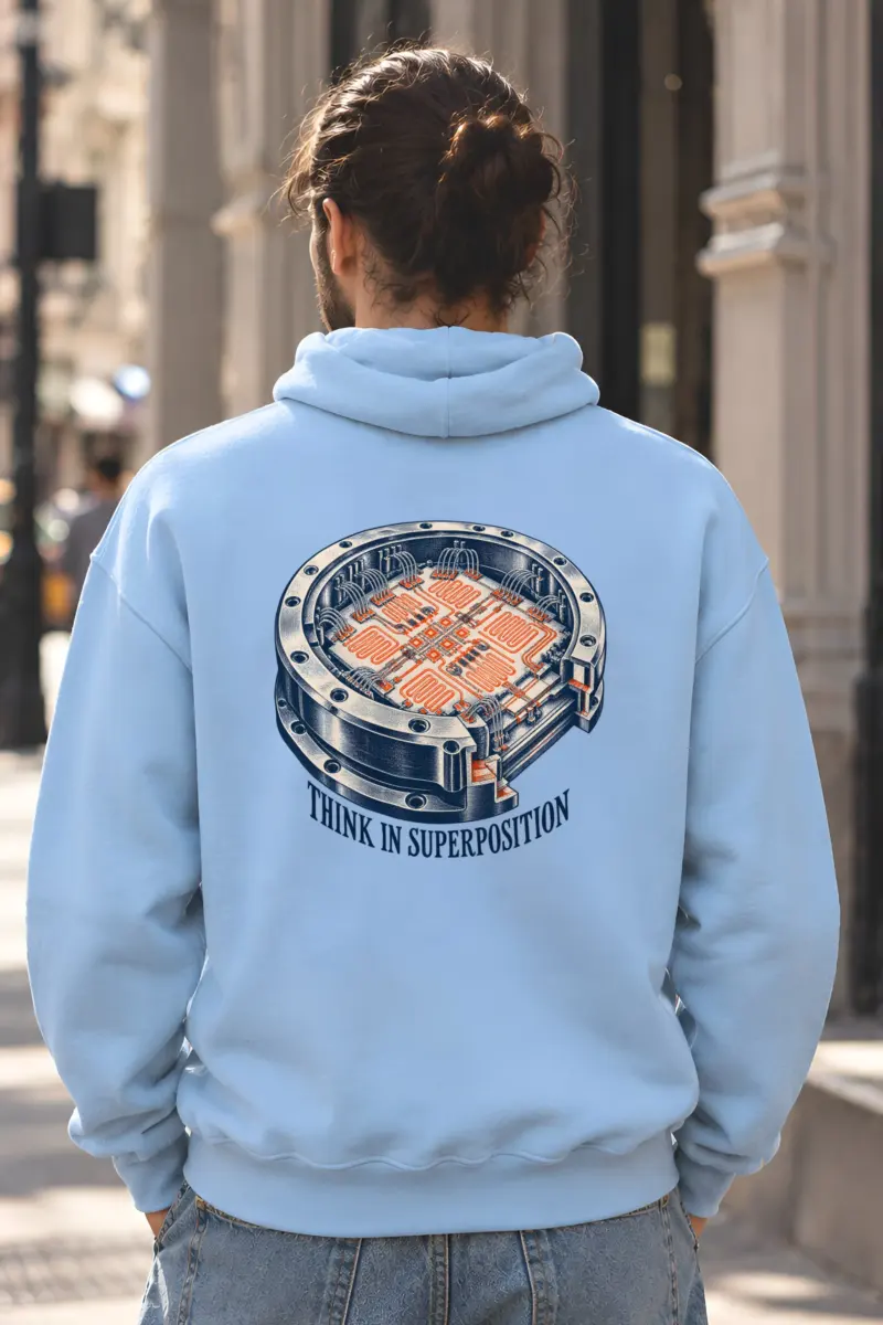 "Think in Superposition" Heavy Blend Unisex Pullover Hoodie