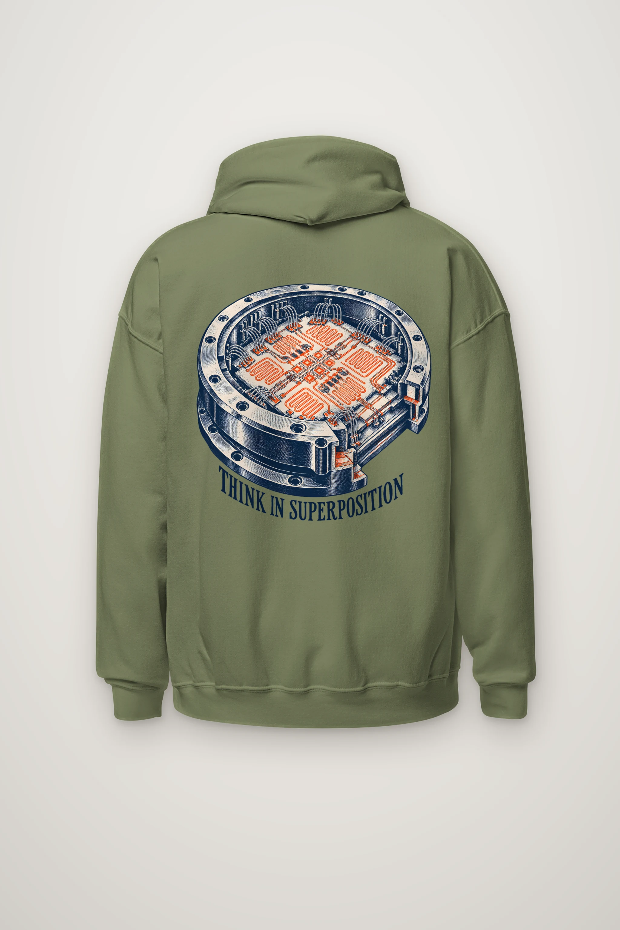 "Think in Superposition" Heavy Blend Unisex Pullover Hoodie