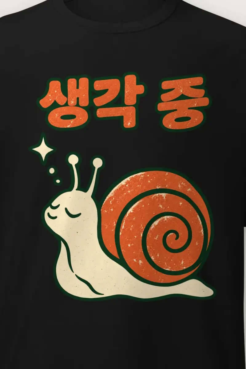 "Thinking Snail" Heavyweight Unisex Crewneck T-shirt