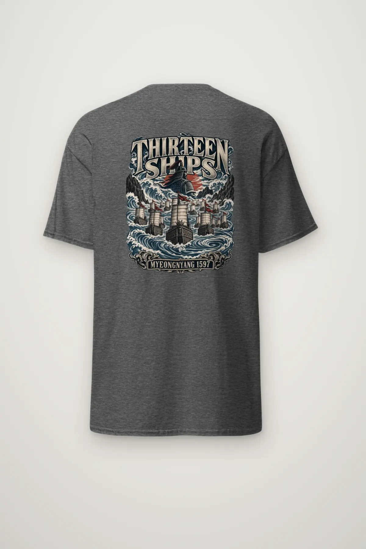 "Thirteen Ships Myeongnyang 1597" Heavyweight Unisex Crewneck T-shirt