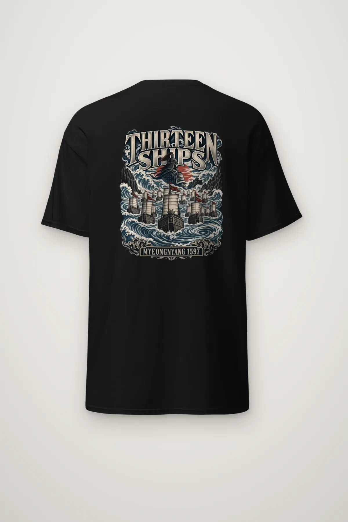"Thirteen Ships Myeongnyang 1597" Heavyweight Unisex Crewneck T-shirt