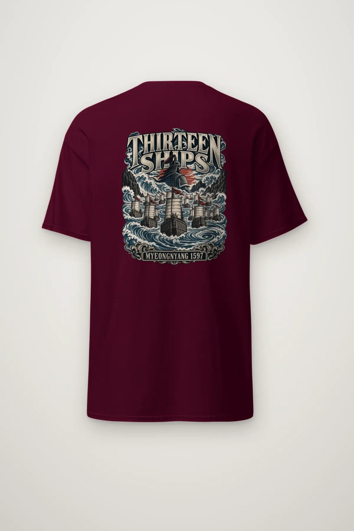 "Thirteen Ships Myeongnyang 1597" Heavyweight Unisex Crewneck T-shirt