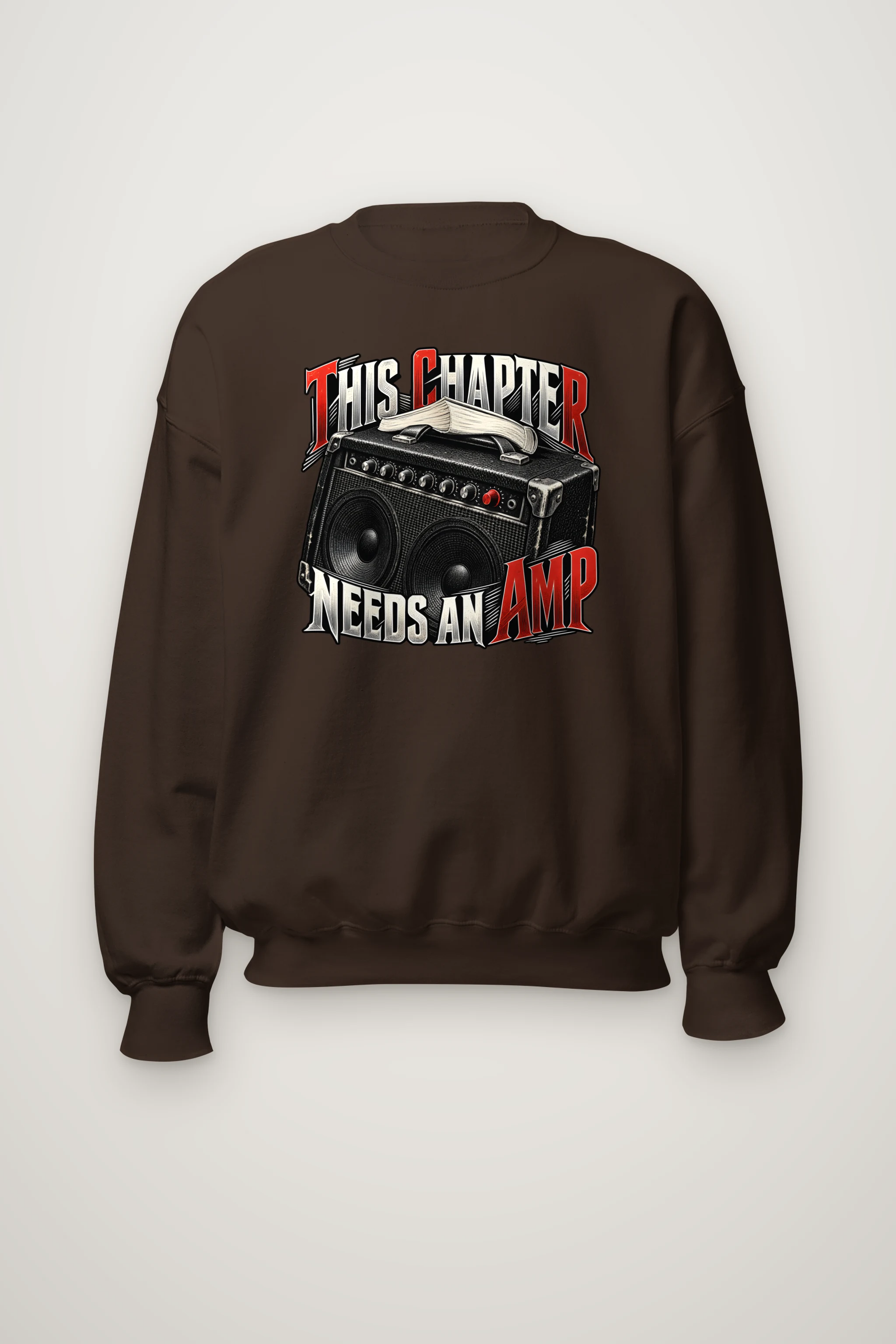 "This Chapter Needs an Amp" Heavy Blend Unisex Crewneck Sweatshirt