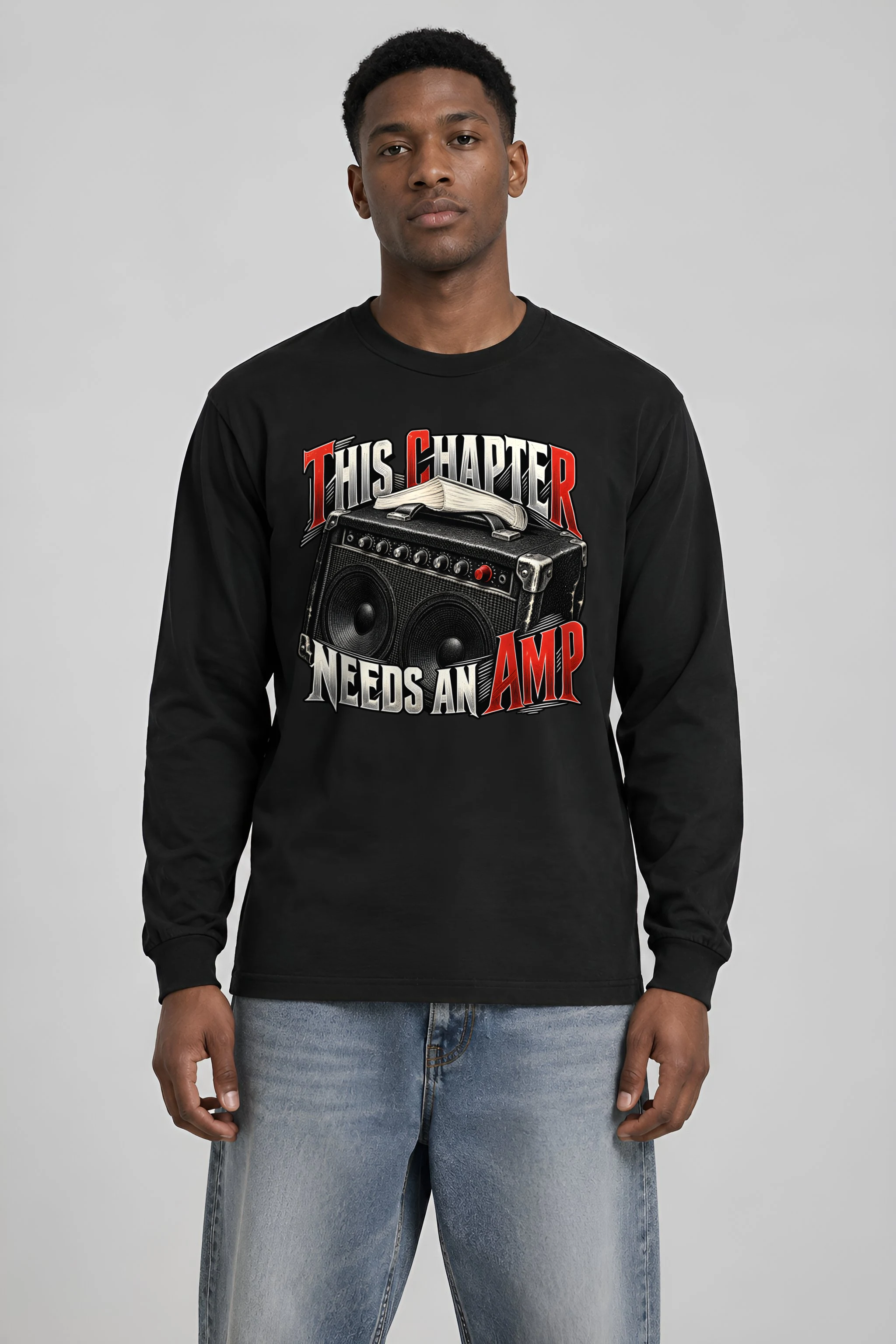 "This Chapter Needs an Amp" Unisex Longsleeve T-shirt