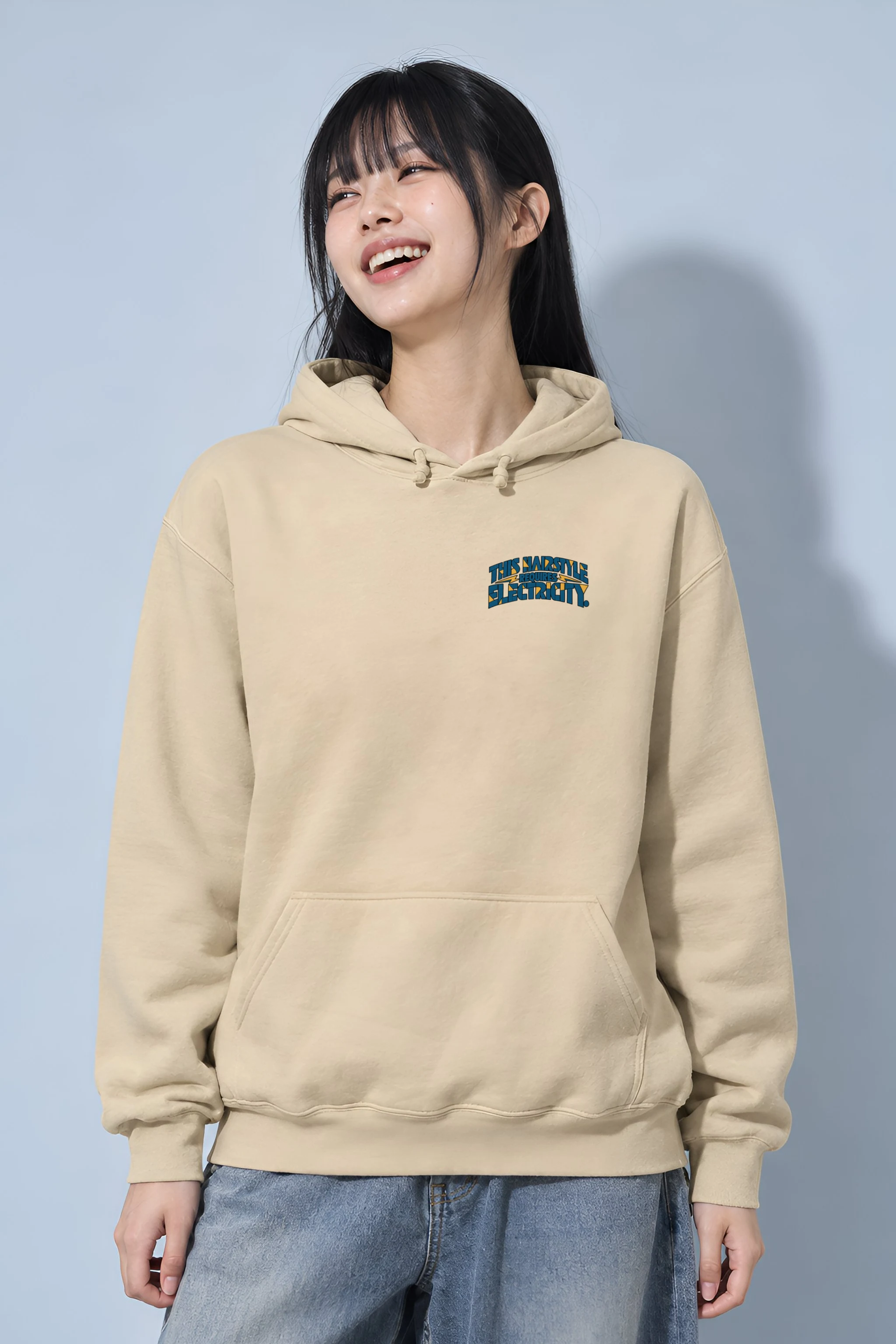 "This Hairstyle Requires Electricity" Heavy Blend Unisex Pullover Hoodie