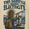 "This Hairstyle Requires Electricity" Heavy Blend Unisex Pullover Hoodie