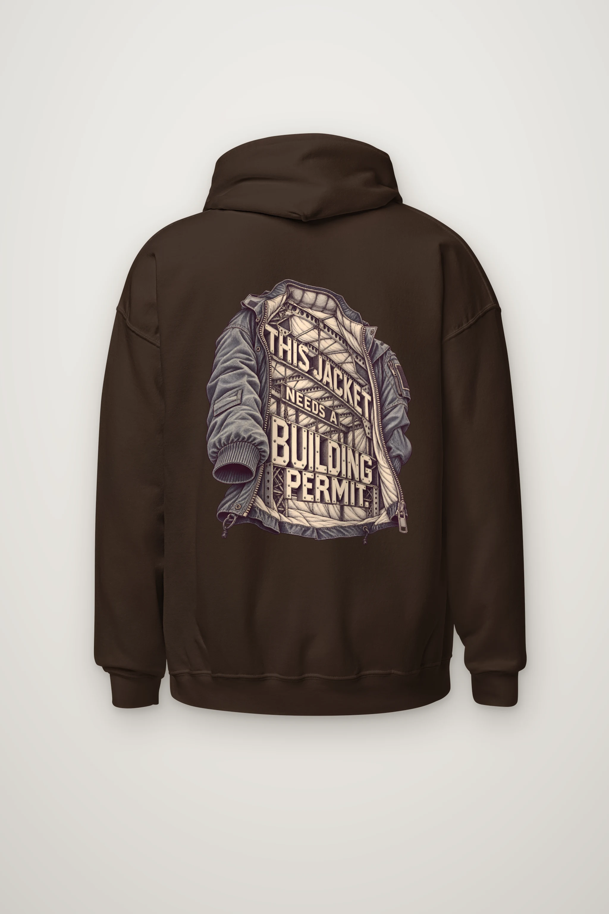 "This Jacket Needs a Building Permit" Heavy Blend Unisex Pullover Hoodie