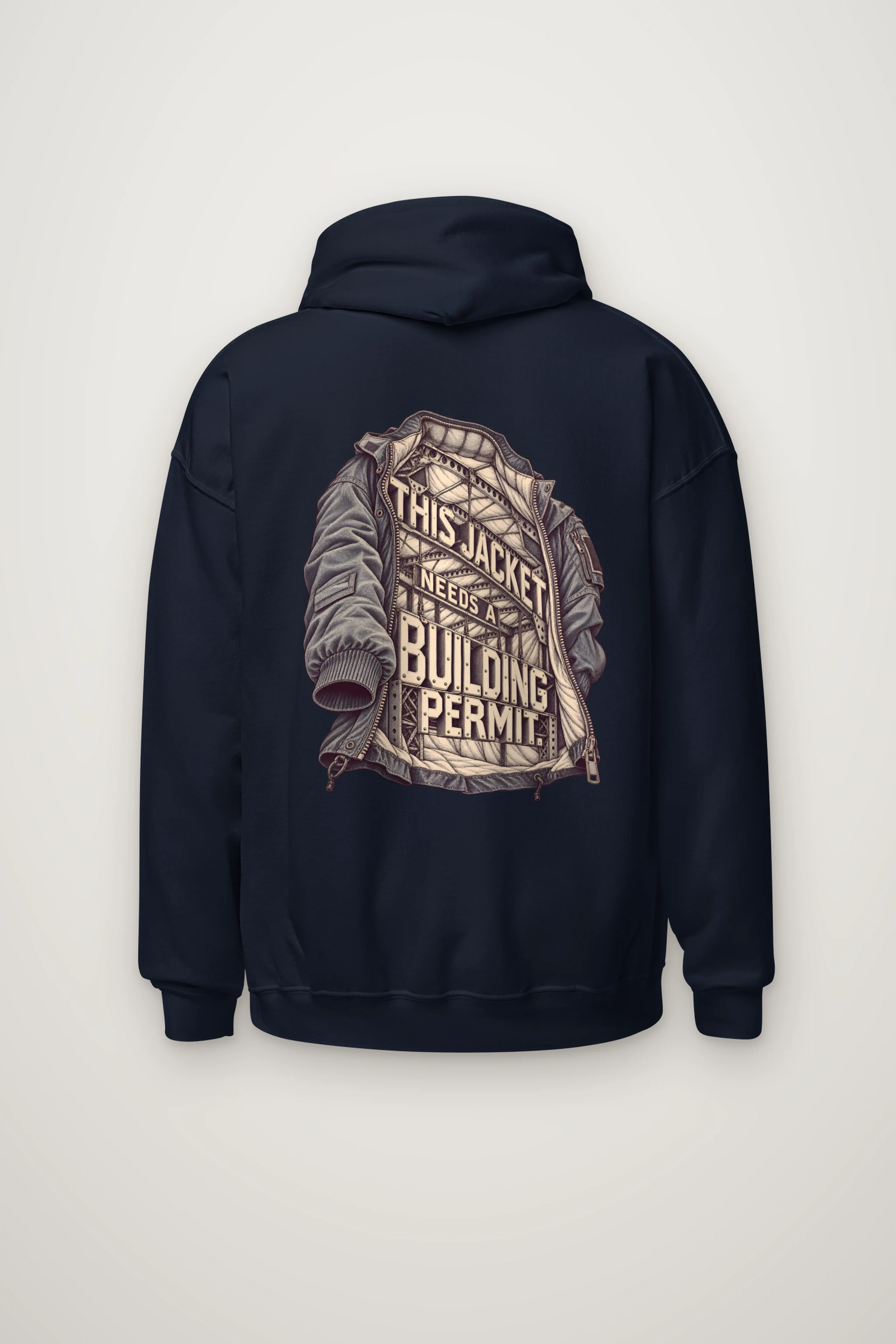 "This Jacket Needs a Building Permit" Heavy Blend Unisex Pullover Hoodie
